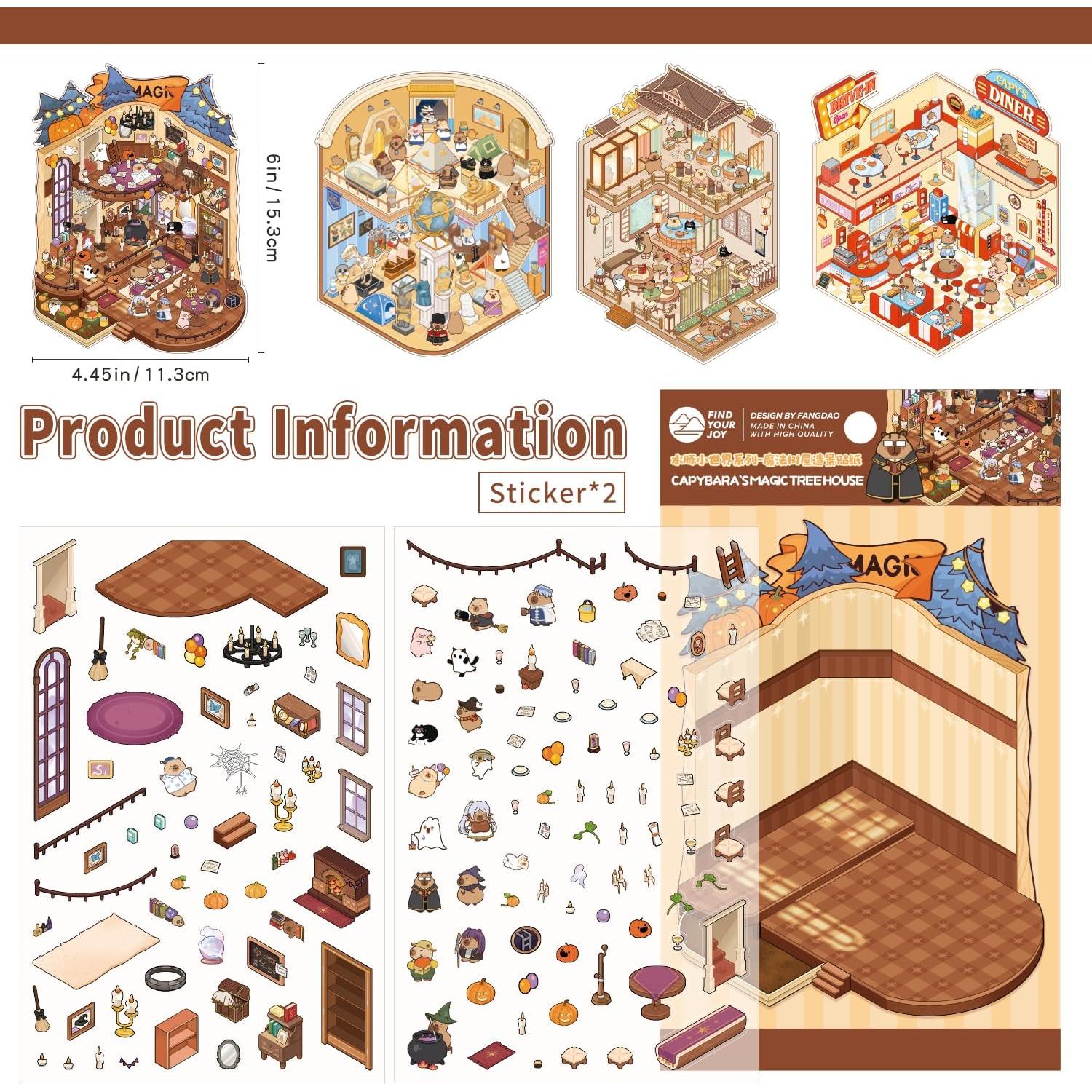 Pegatinas 3D VYRANA para DIY - 4 Temas de Escena