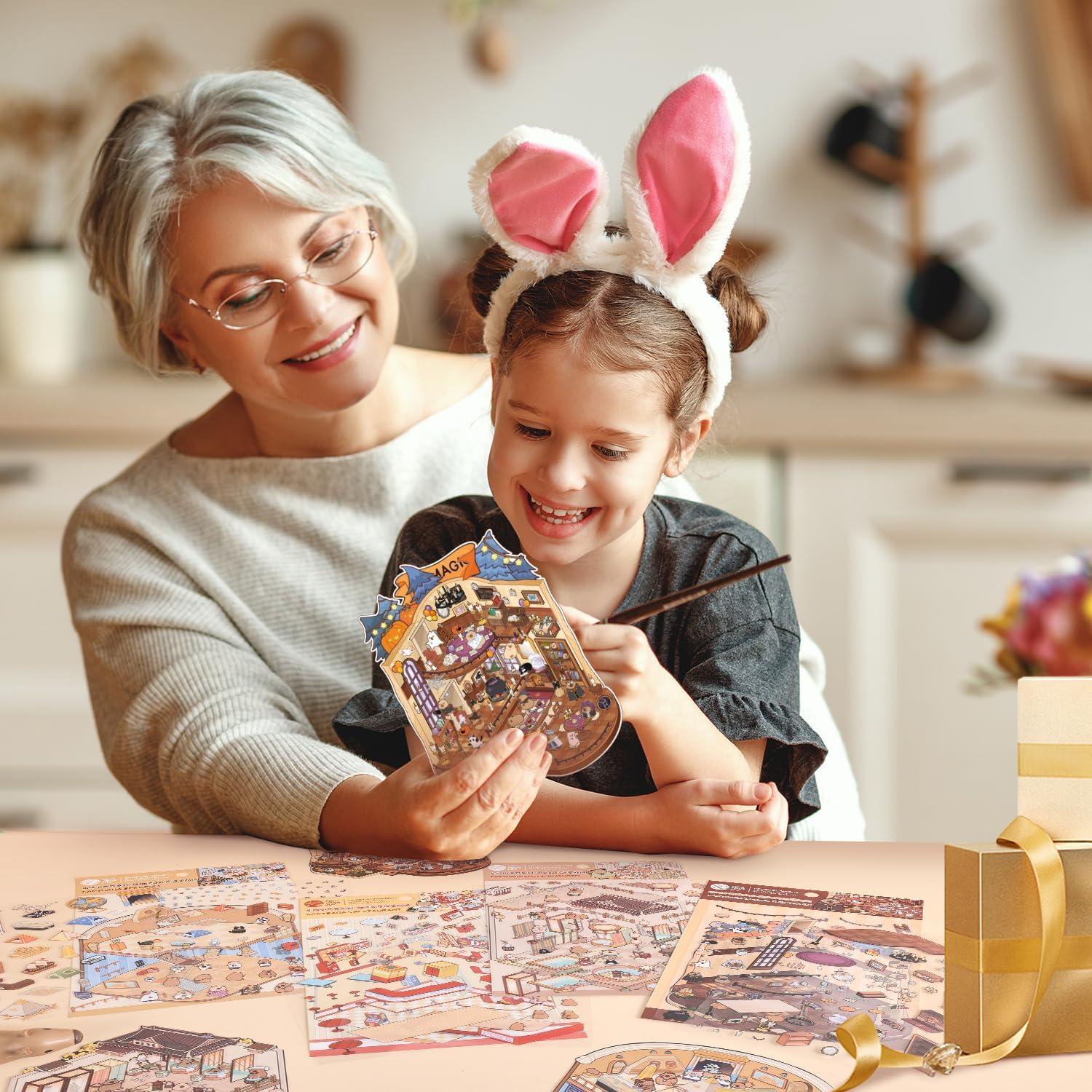 Pegatinas 3D VYRANA para DIY - 4 Temas de Escena