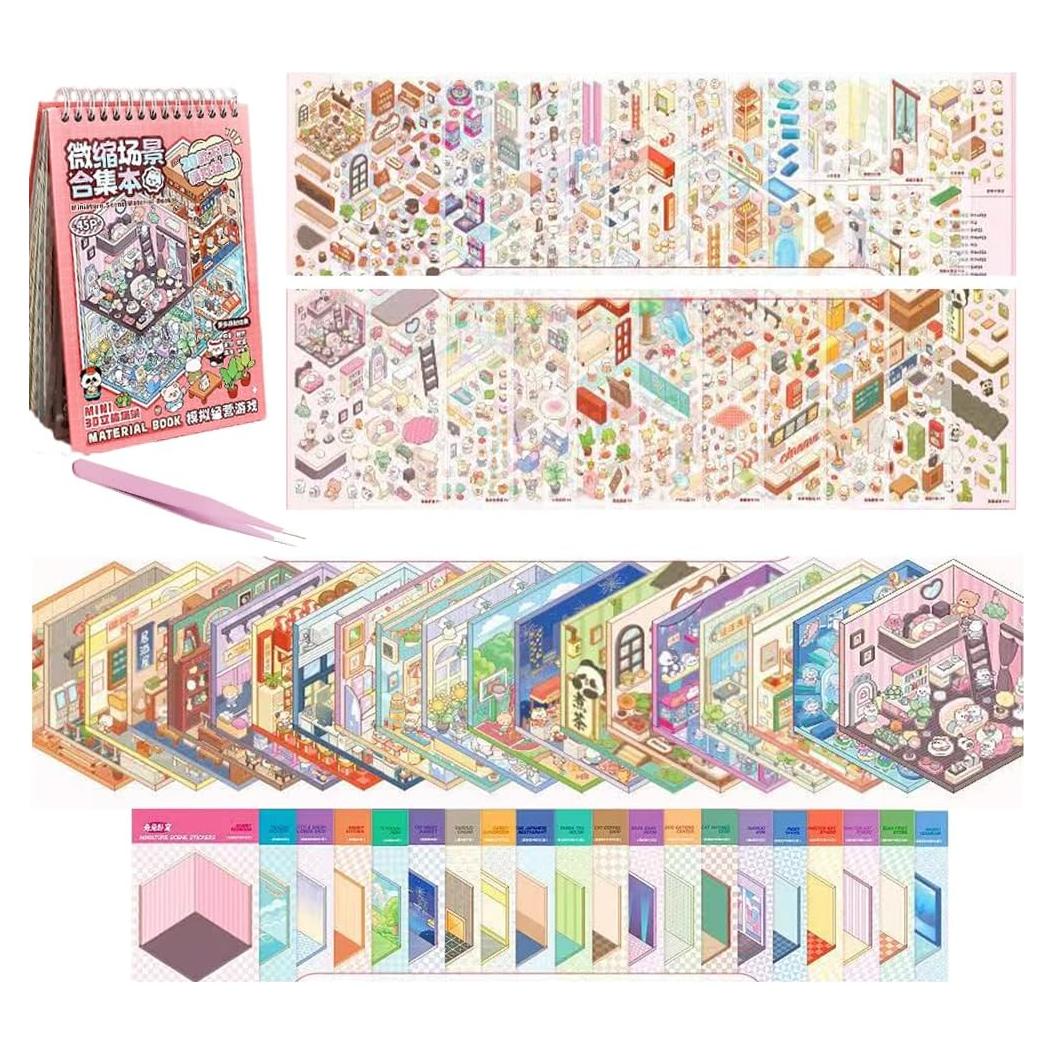 20 Juegos de Pegatinas 3D Ronlor para Adultos y Niños