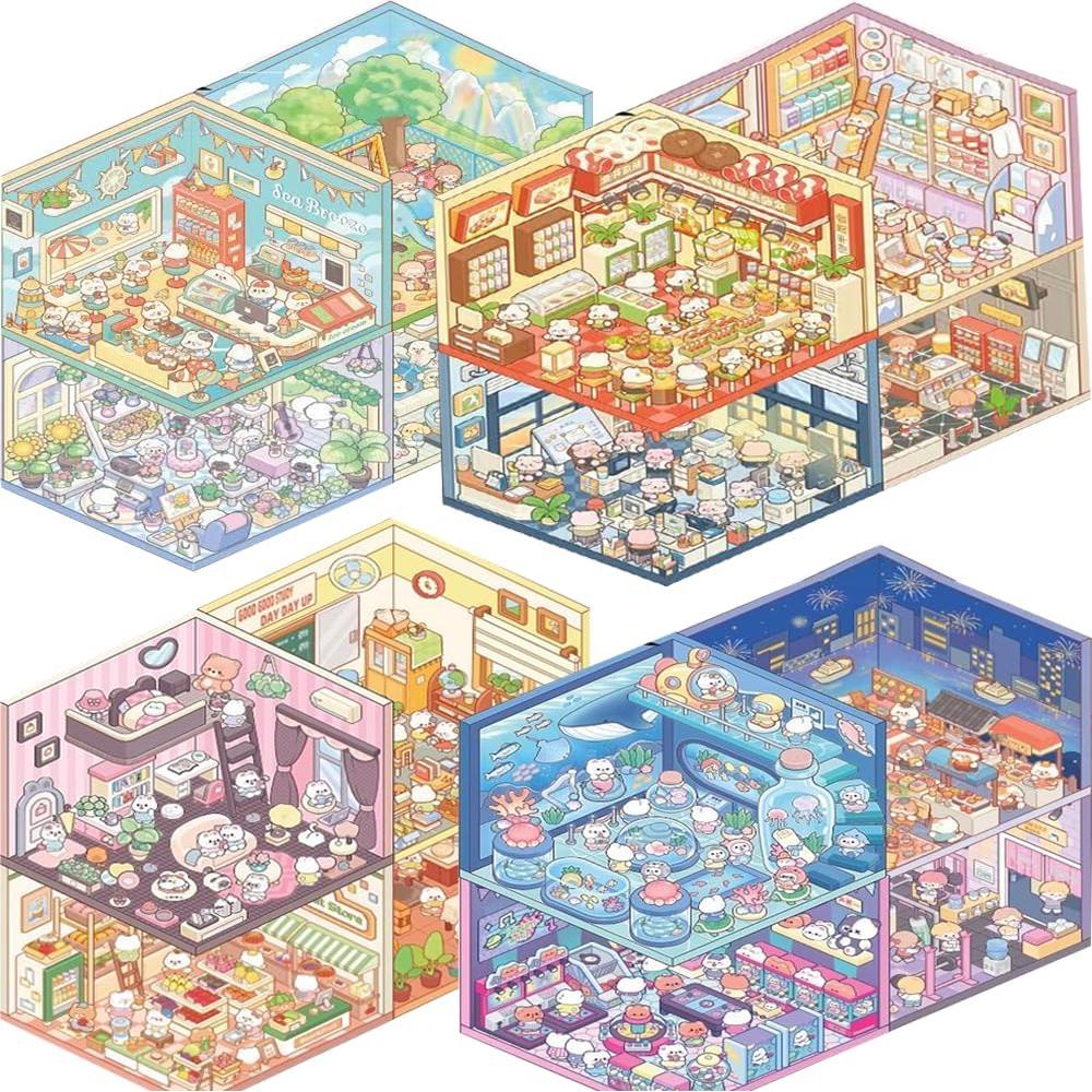 20 Juegos de Pegatinas 3D Ronlor para Adultos y Niños