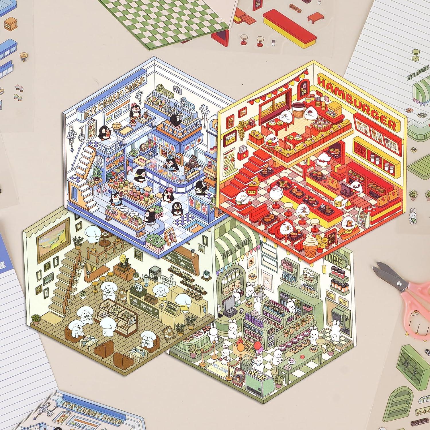 Pegatinas 3D DIY BEAUTIFABLE - 24 Piezas Caricaturas Multicolor