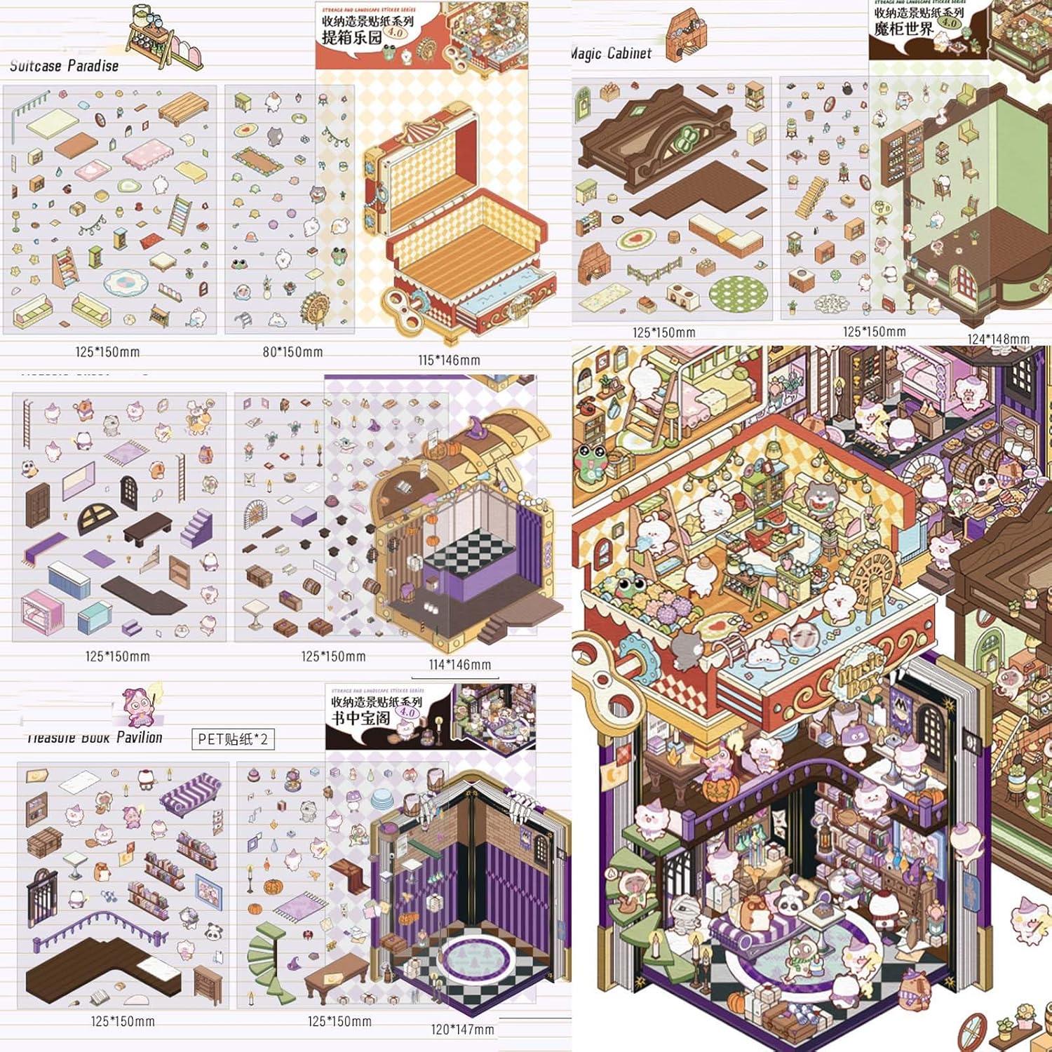 Stickers 3D para Niños DIDODO - Set de 4 Temas Caricatura