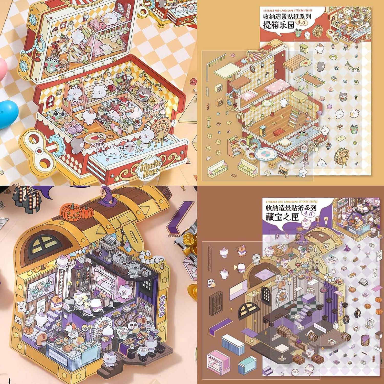 Stickers 3D para Niños DIDODO - Set de 4 Temas Caricatura