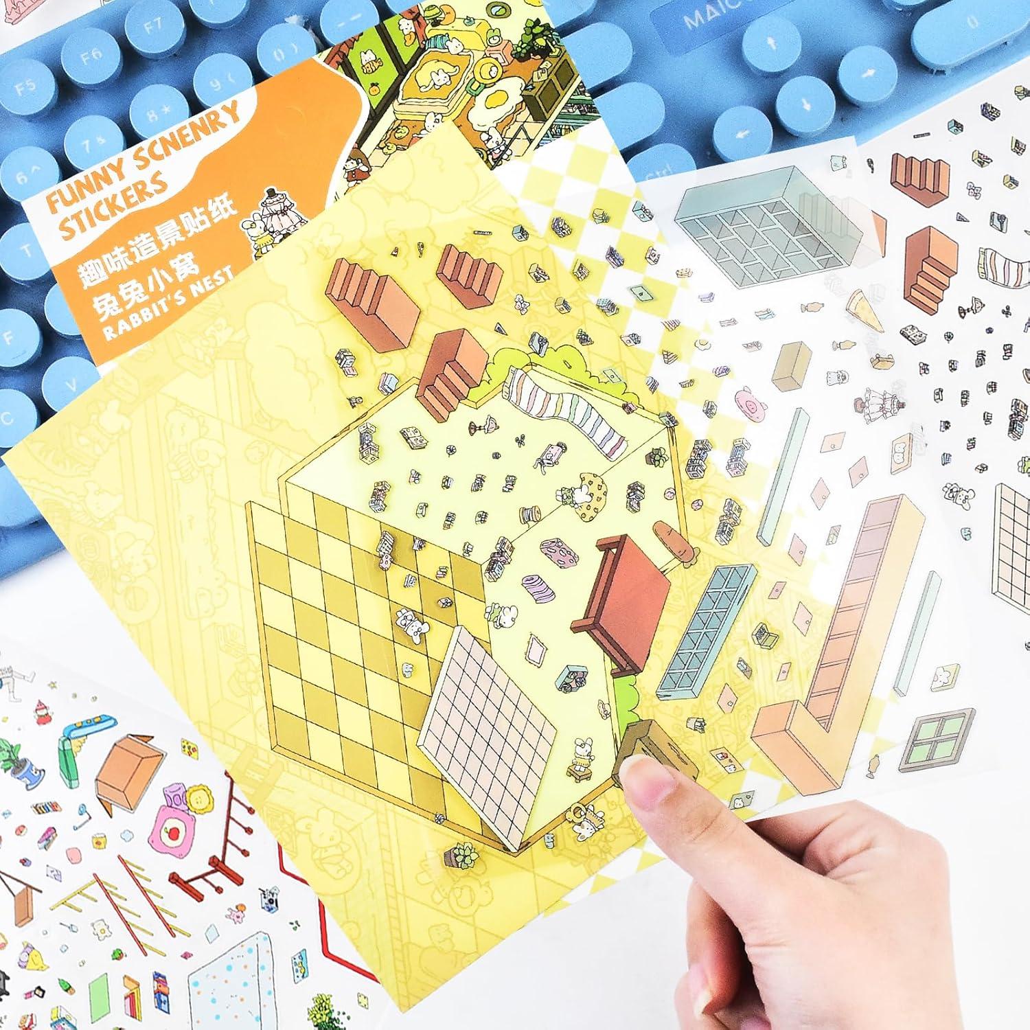 Juegos de Pegatinas 3D Miniatura HOMICO - Crea Tu Casa