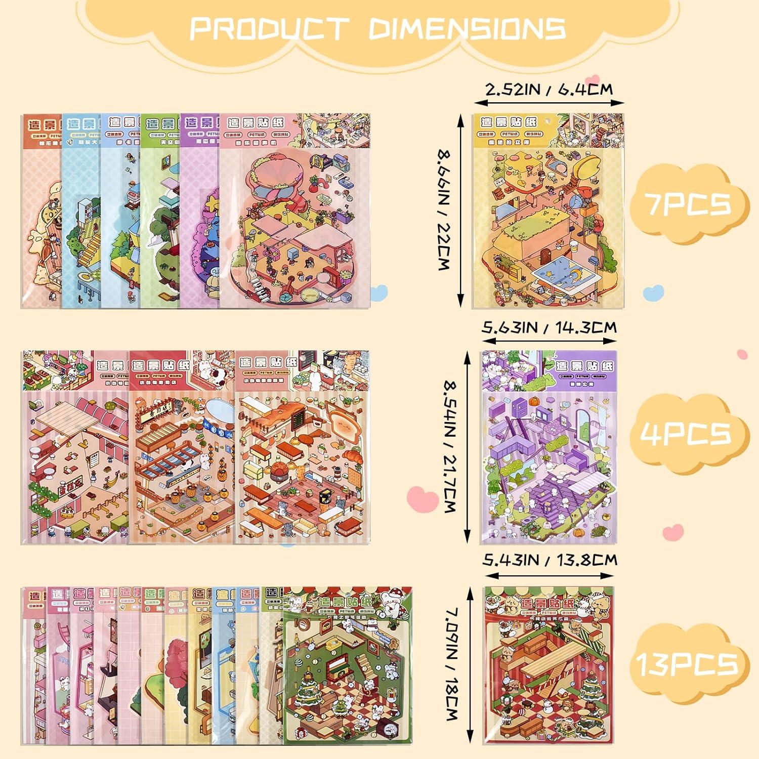 24 Sets de Pegatinas 3D DIY Aifong para Alivio de Estrés