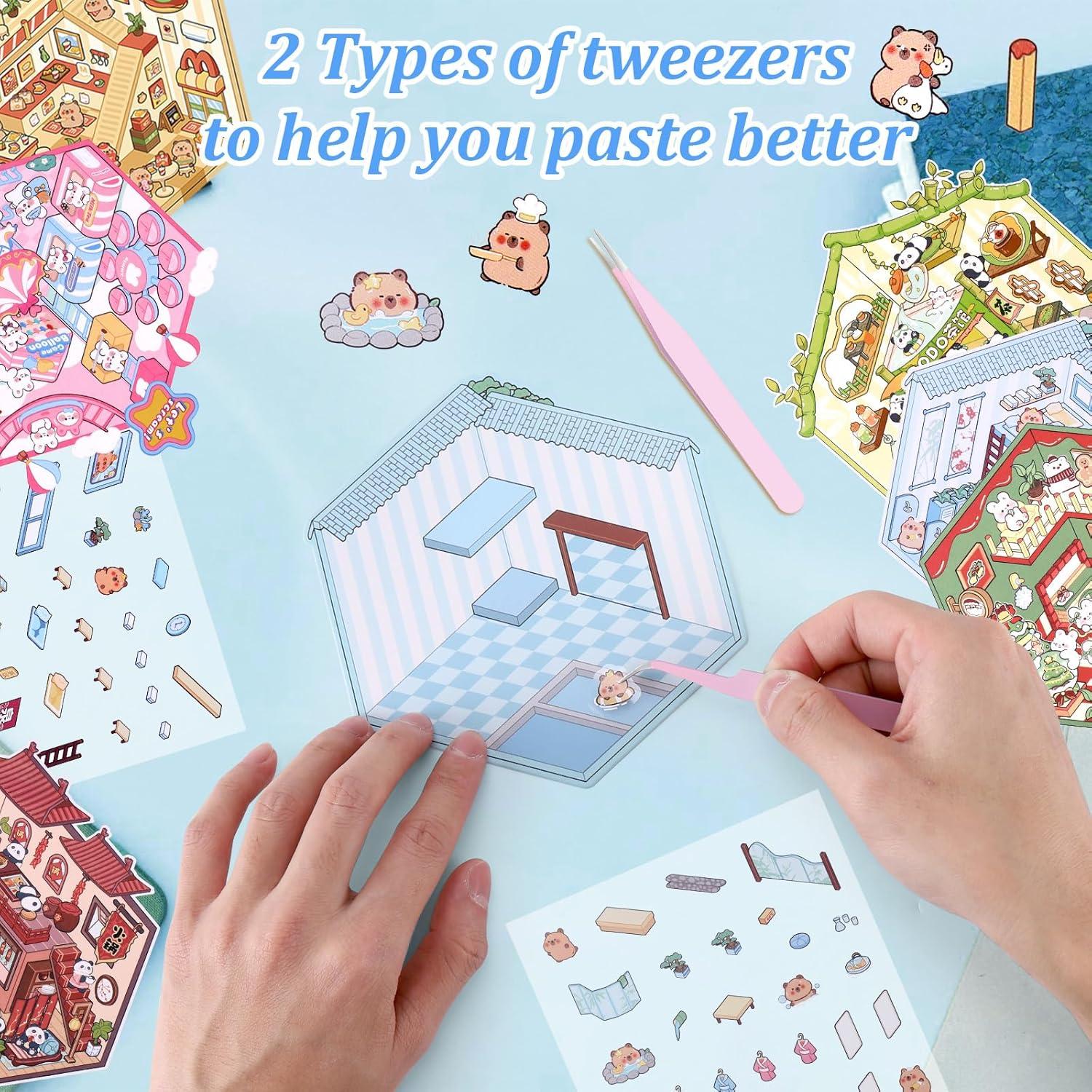 Pegatinas 3D DIY XANGNIER - 4 Conjuntos Creativos para Todas las Edades