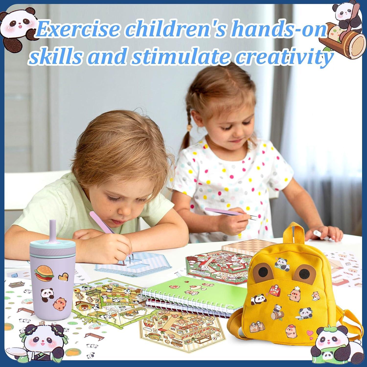 Pegatinas 3D DIY XANGNIER - 4 Conjuntos Creativos para Todas las Edades