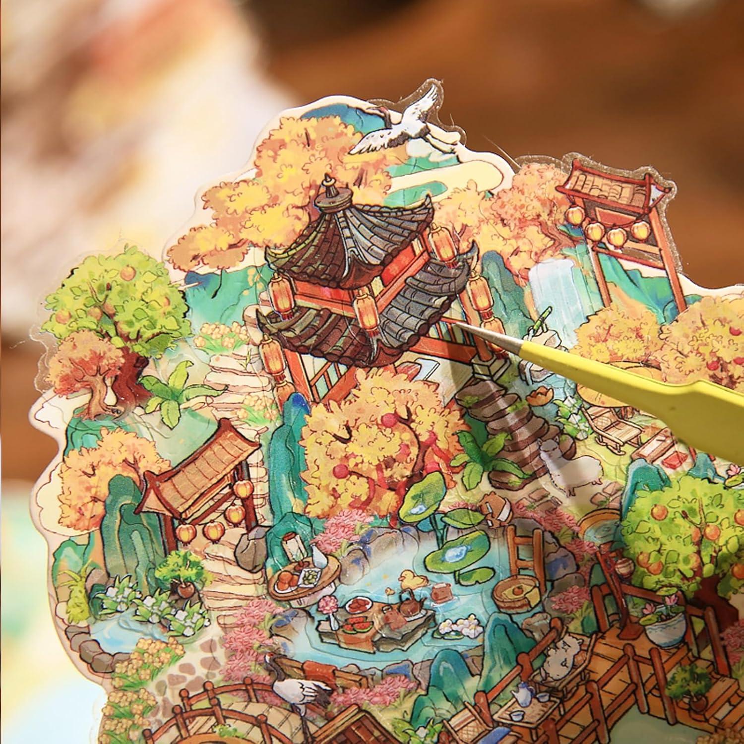 4 Sets Stickers 3D DIY Casa Vintage BROVITI - Alivio Estrés