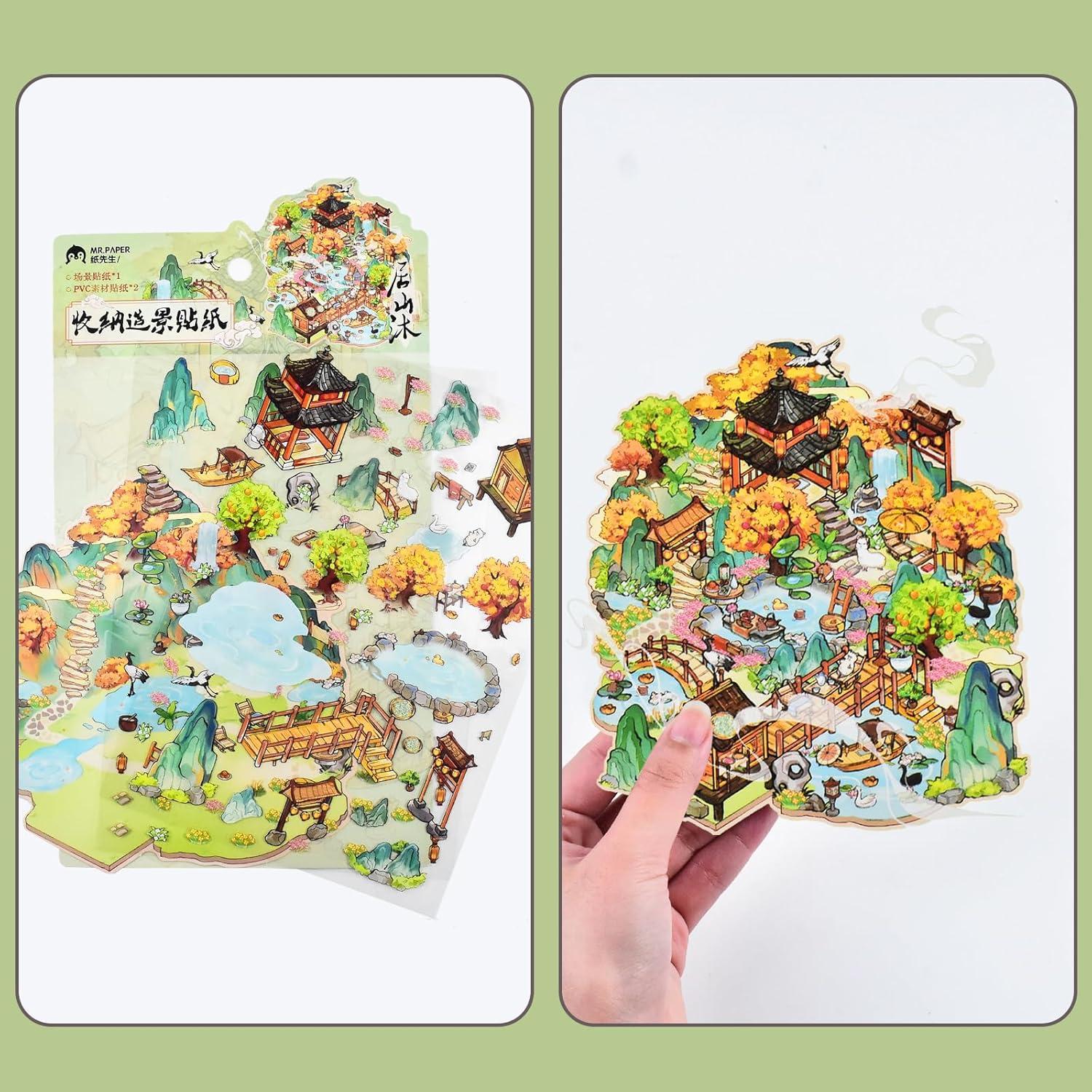 4 Sets Stickers 3D DIY Casa Vintage BROVITI - Alivio Estrés