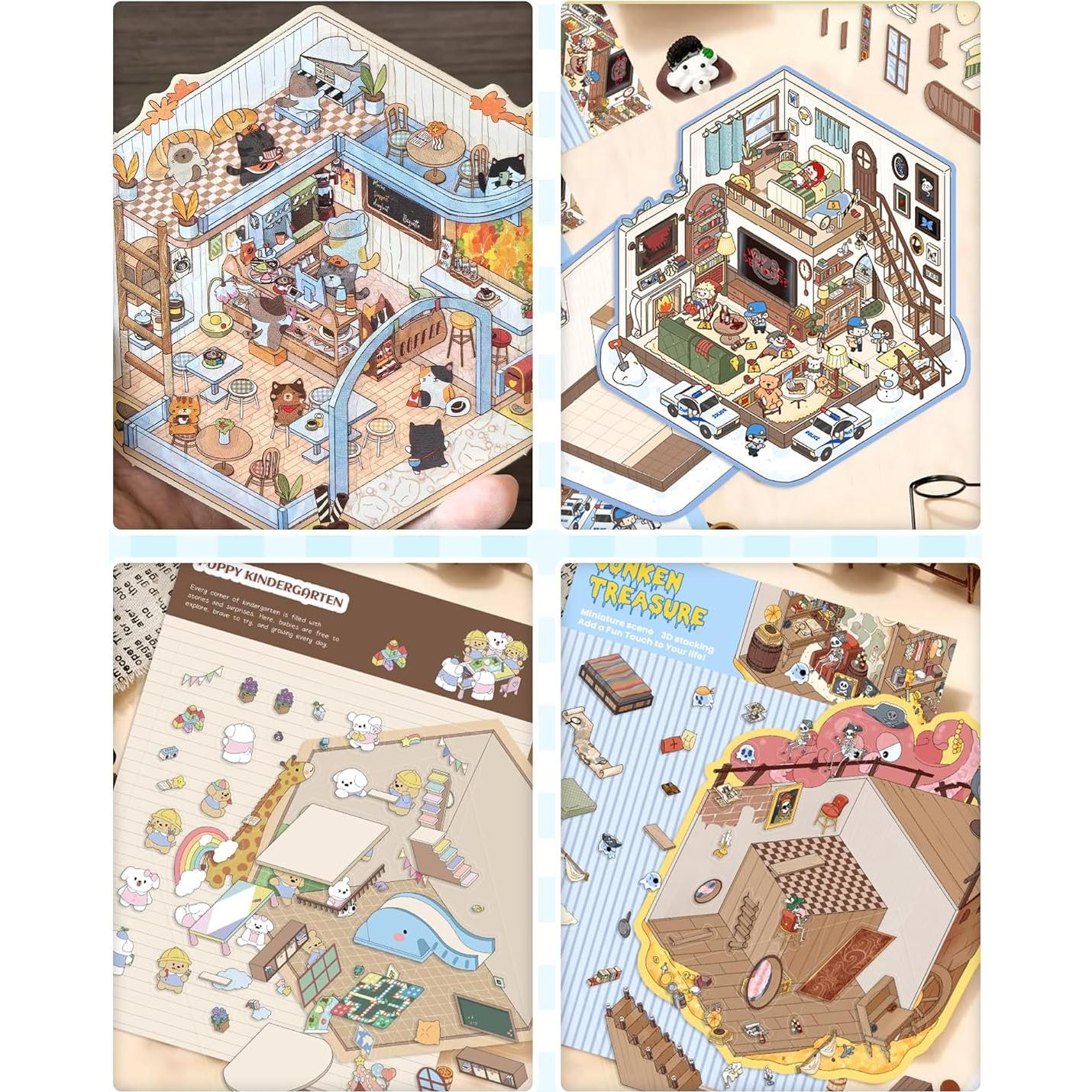 Set de 10 Stickers 3D Coostiksy para DIY y Decoración