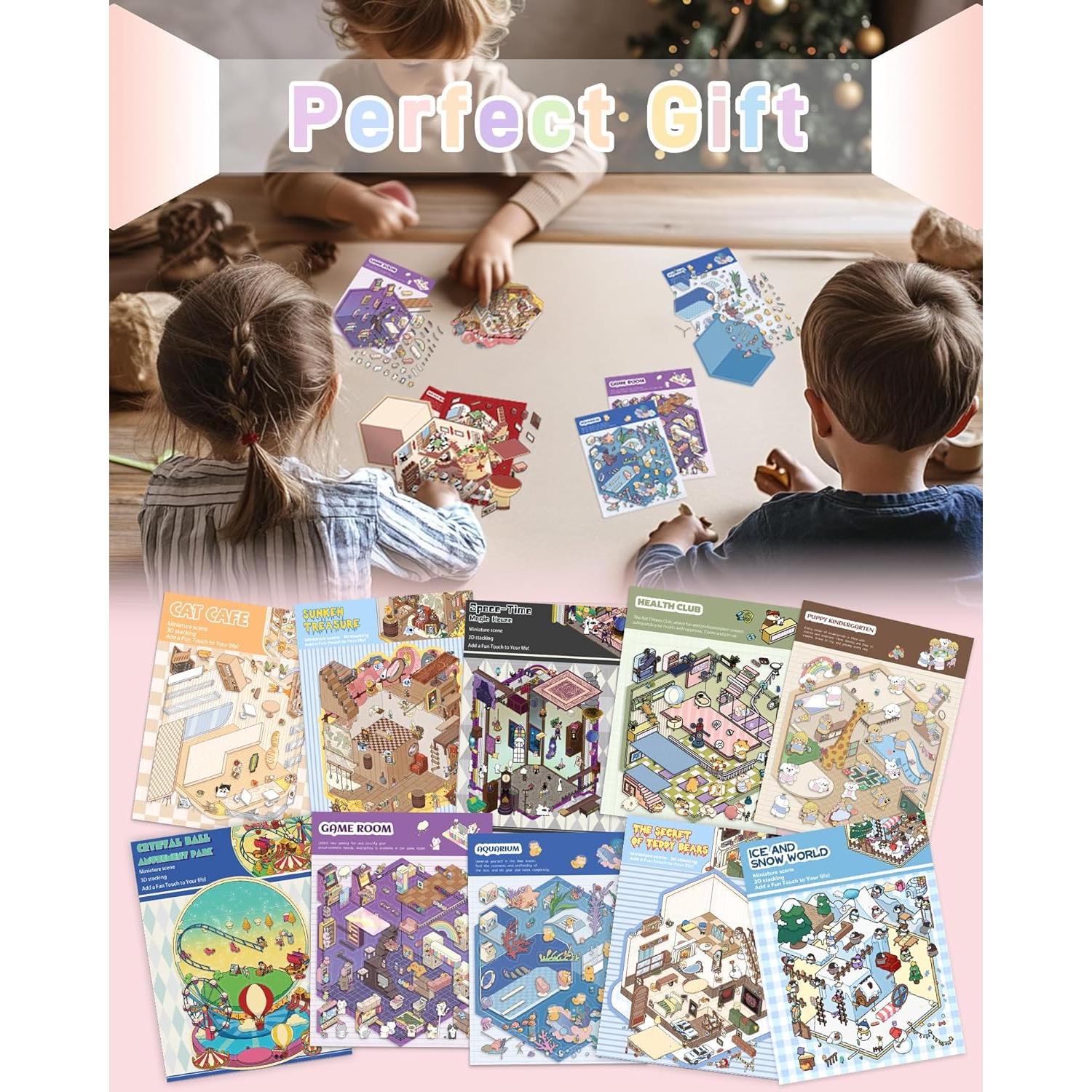 Set de 10 Stickers 3D Coostiksy para DIY y Decoración