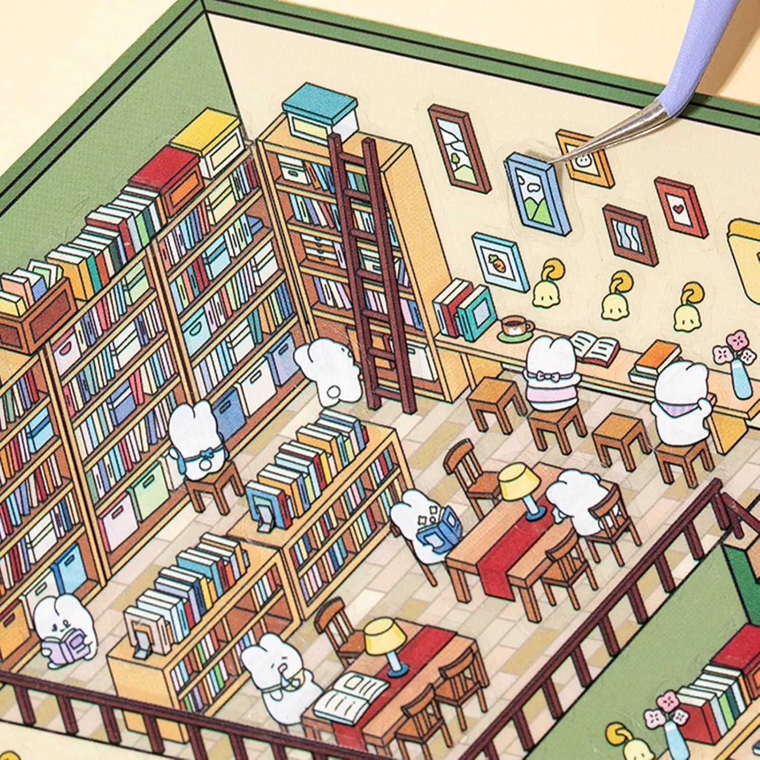 HOMICO Stickers 3D Grandes DIY Casa Supermercado Librería