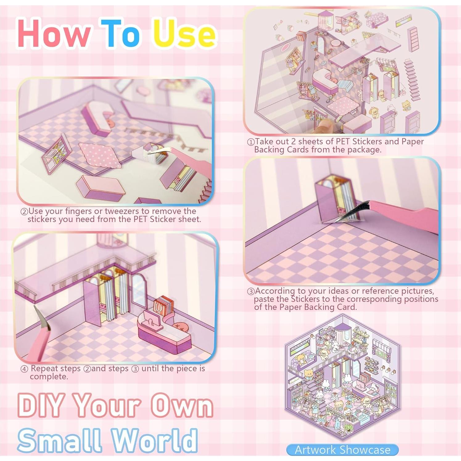 Pegatinas 3D DIY FUVLIFE - 24 Temas para Aliviar Estrés