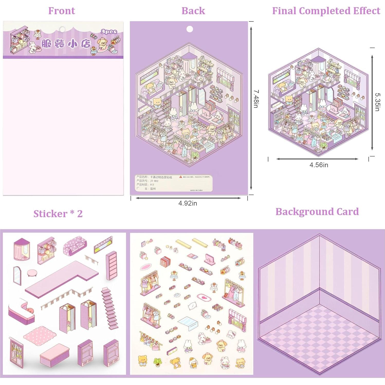 Pegatinas 3D DIY FUVLIFE - 24 Temas para Aliviar Estrés