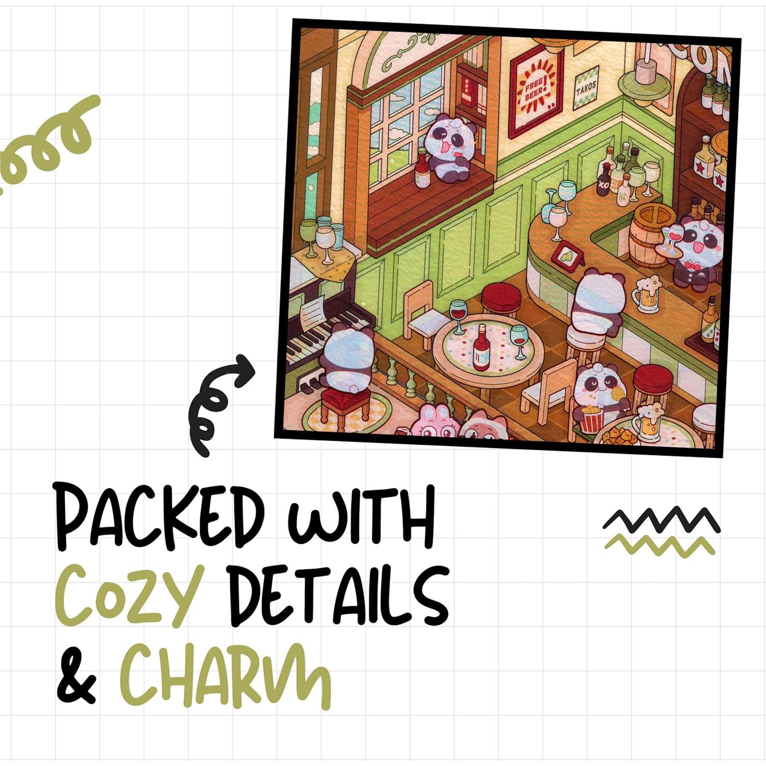 Kit de Stickers 3D Isométricos Genérica - 4 Escenas DIY