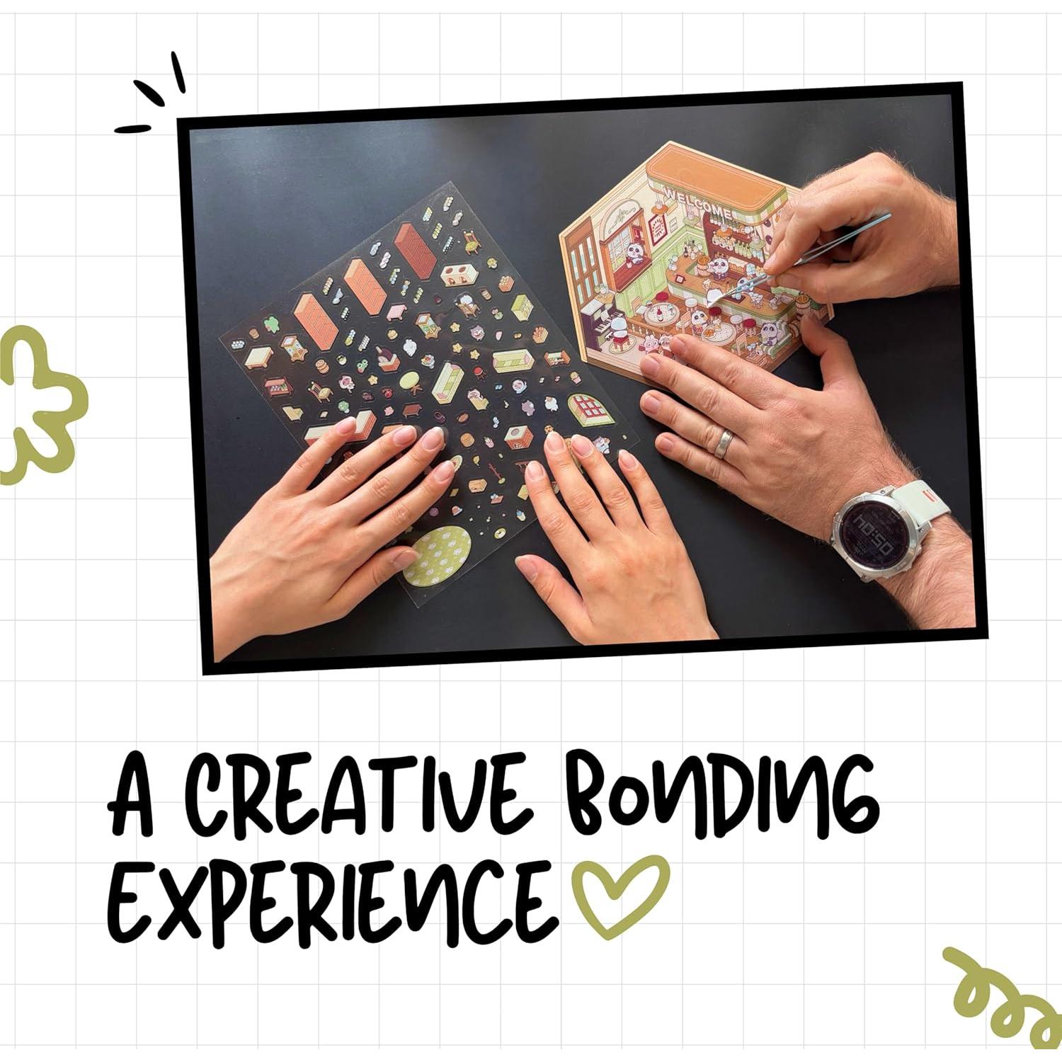 Kit de Stickers 3D Isométricos Genérica - 4 Escenas DIY