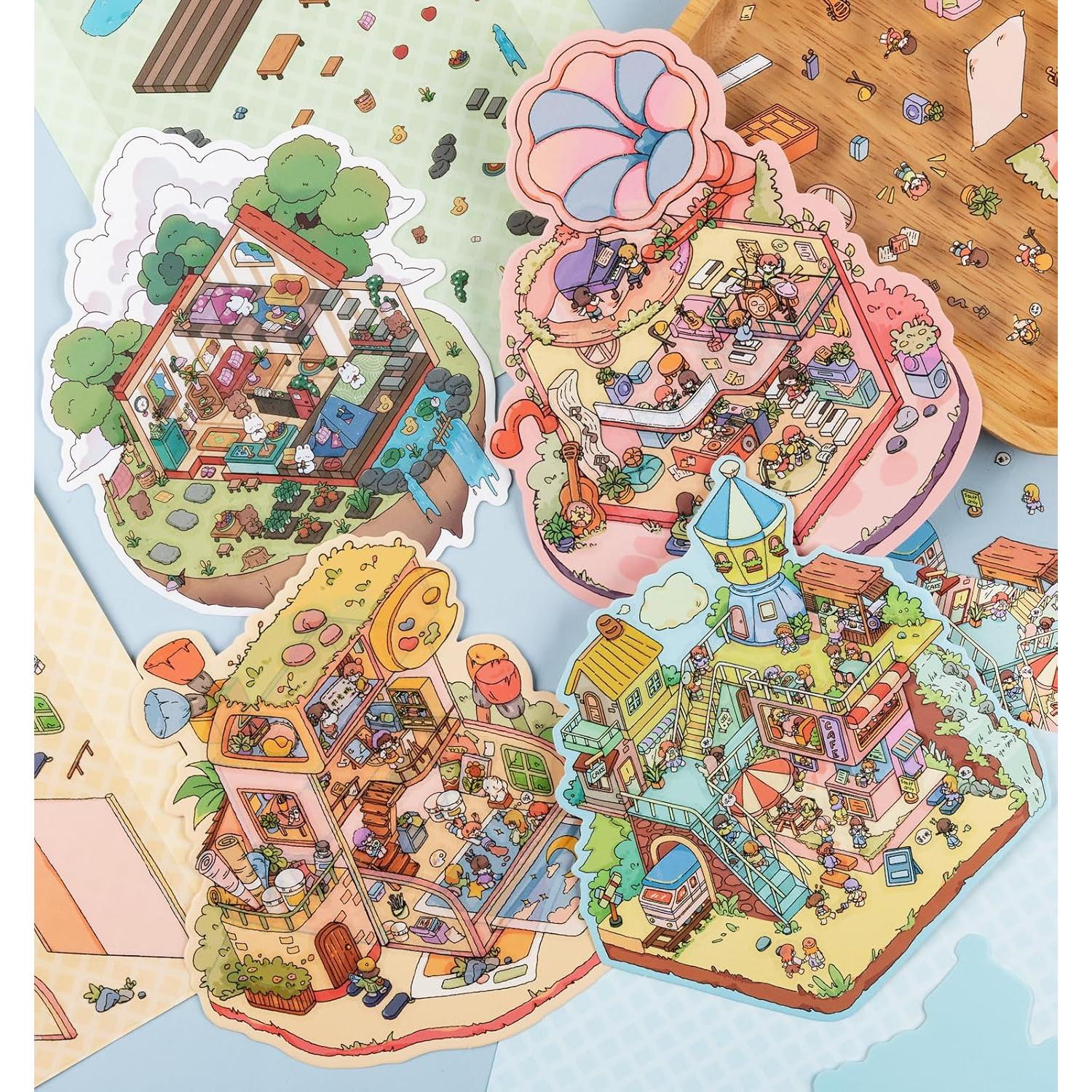 Pegatinas 3D Pindda para Mini Casa - Diversión en el Refugio