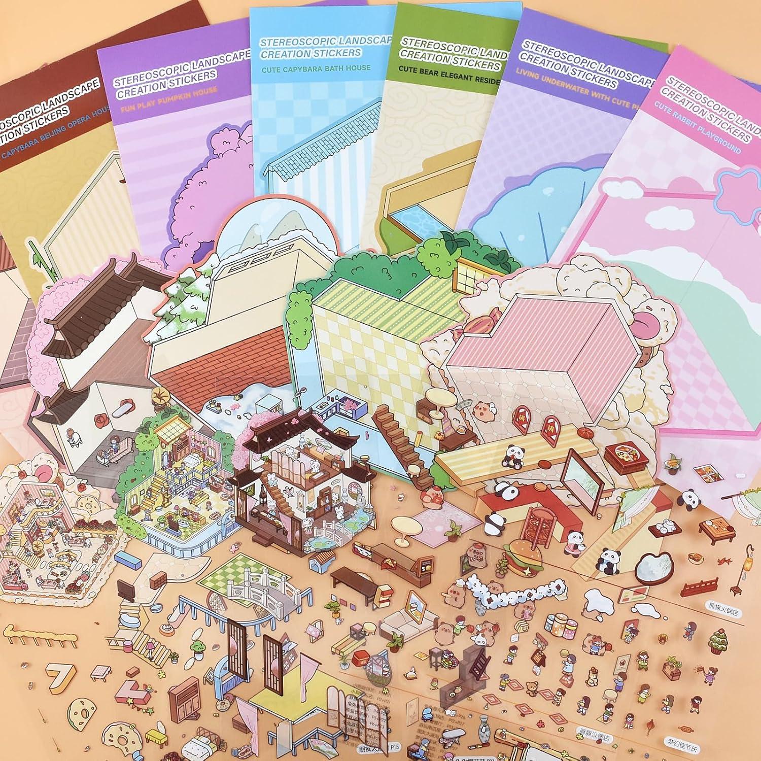 Libro de Pegatinas 3D DIY GUBEARE - 20 Escenas Creativas