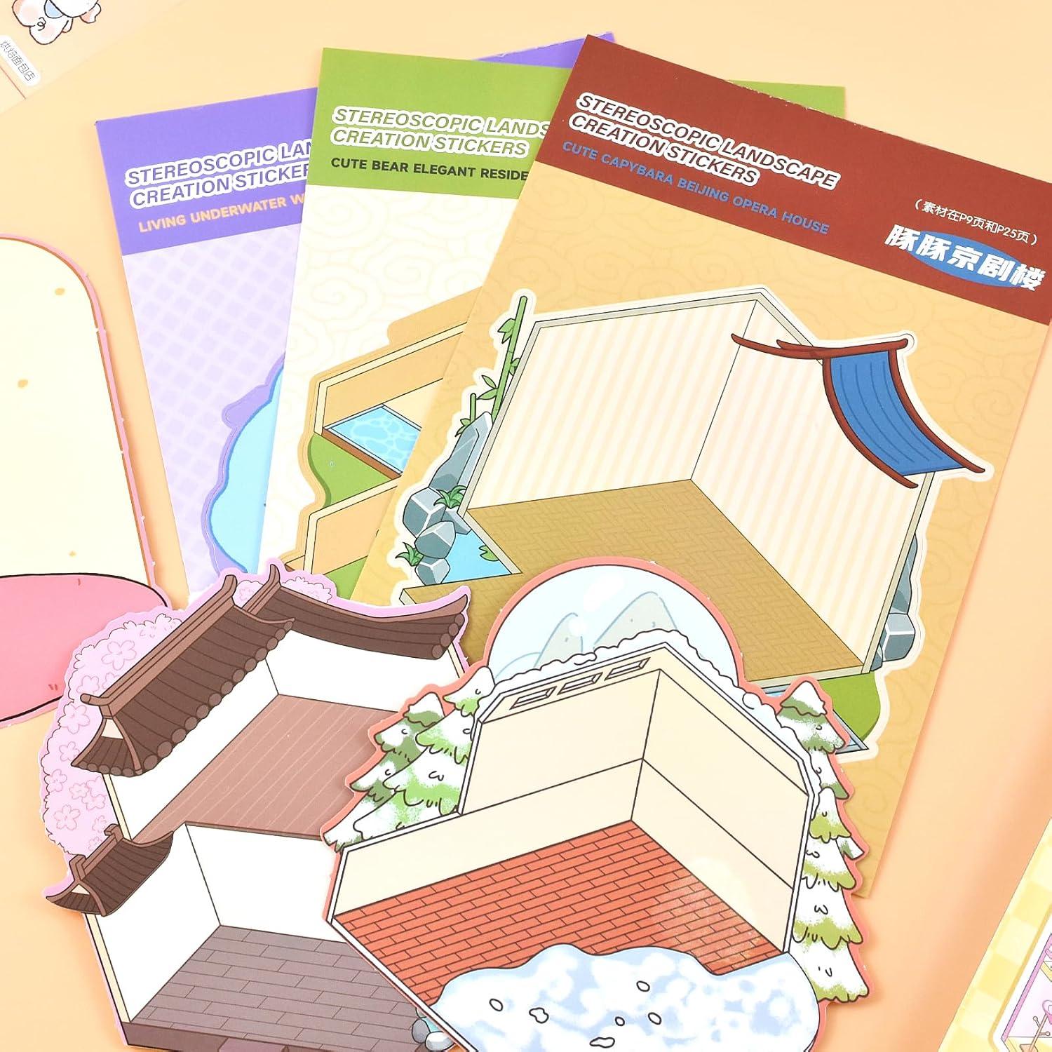 Libro de Pegatinas 3D DIY GUBEARE - 20 Escenas Creativas