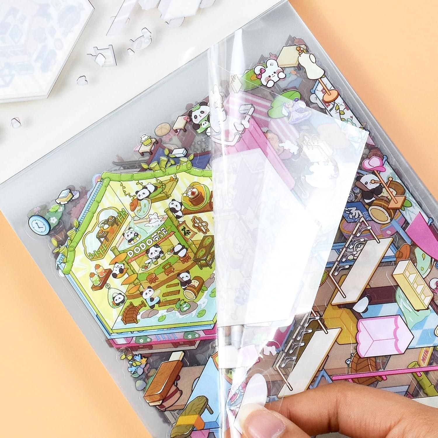 Libro de Pegatinas 3D DIY GUBEARE - 20 Escenas Creativas