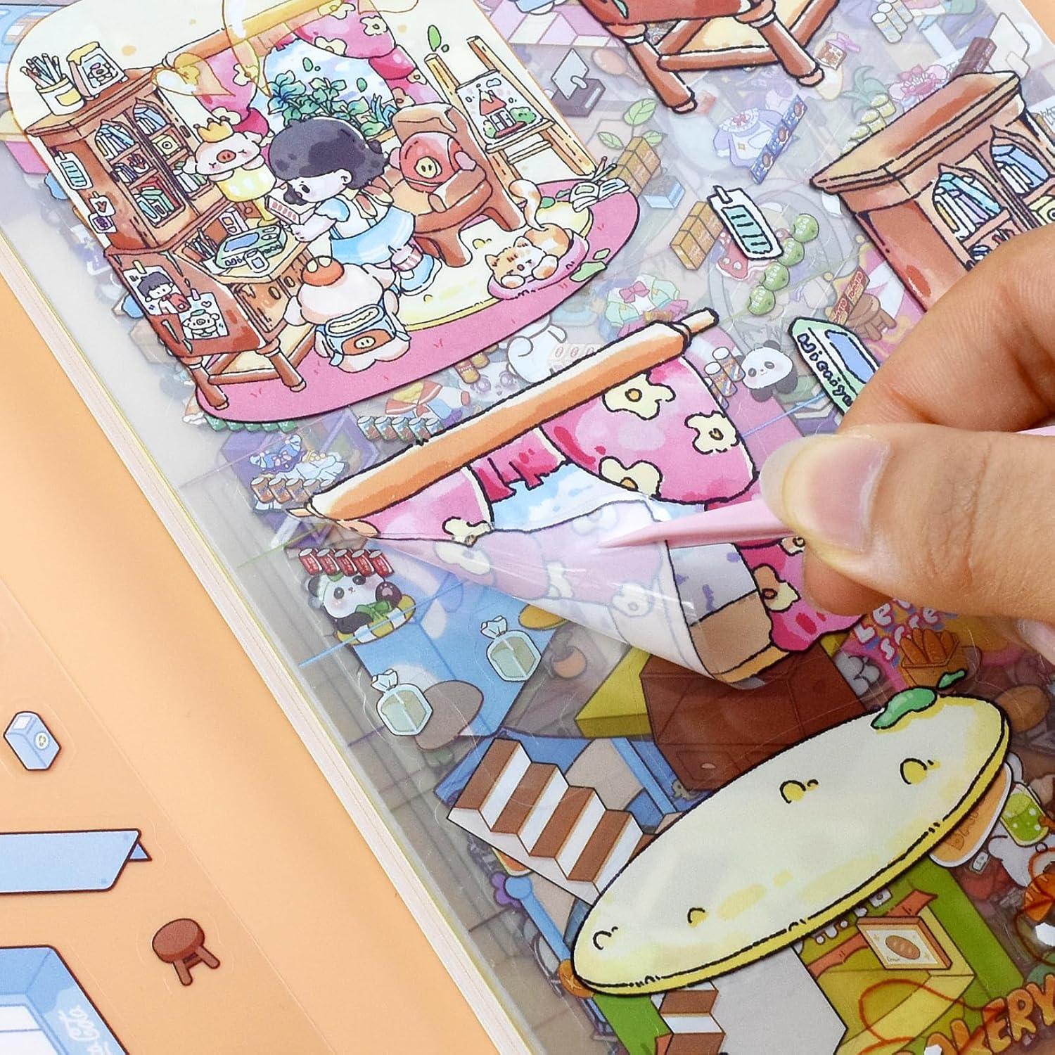 Libro de Pegatinas 3D DIY GUBEARE - 20 Escenas Creativas