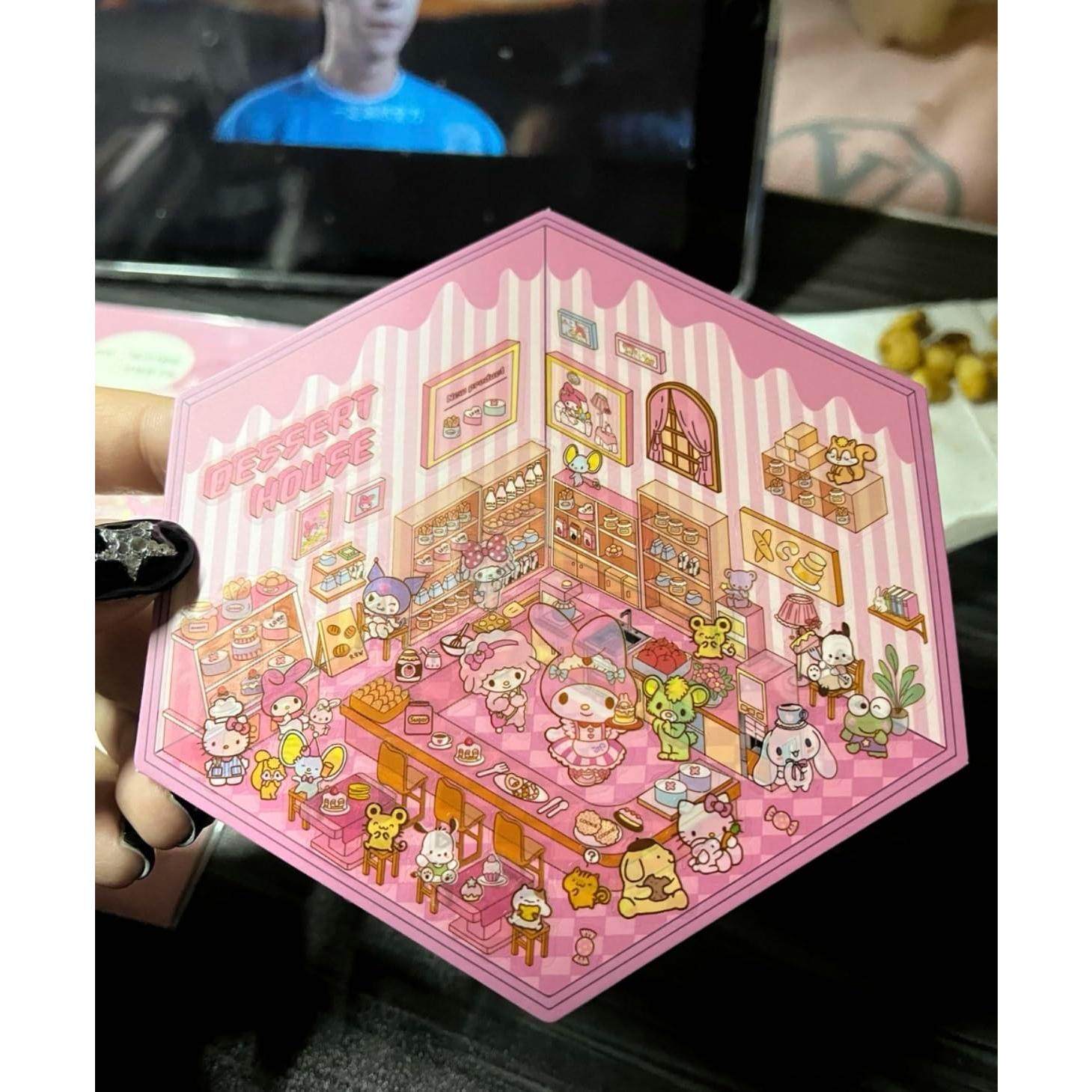 Kit de Stickers 3D DIY White + Sable - Set de 4 Escenas Creativas