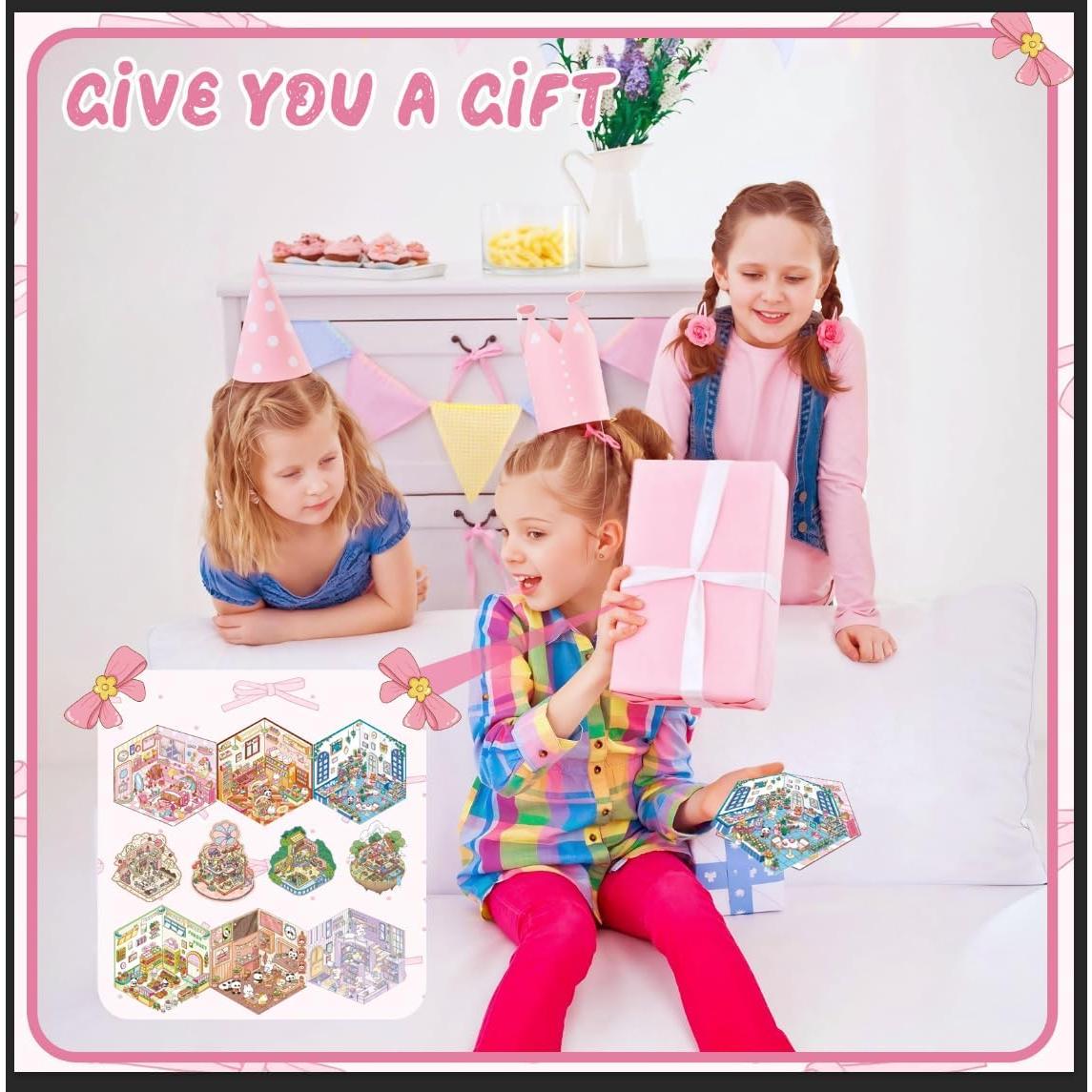 10 Juegos de Pegatinas 3D Bayurht para Manualidades y Decoración