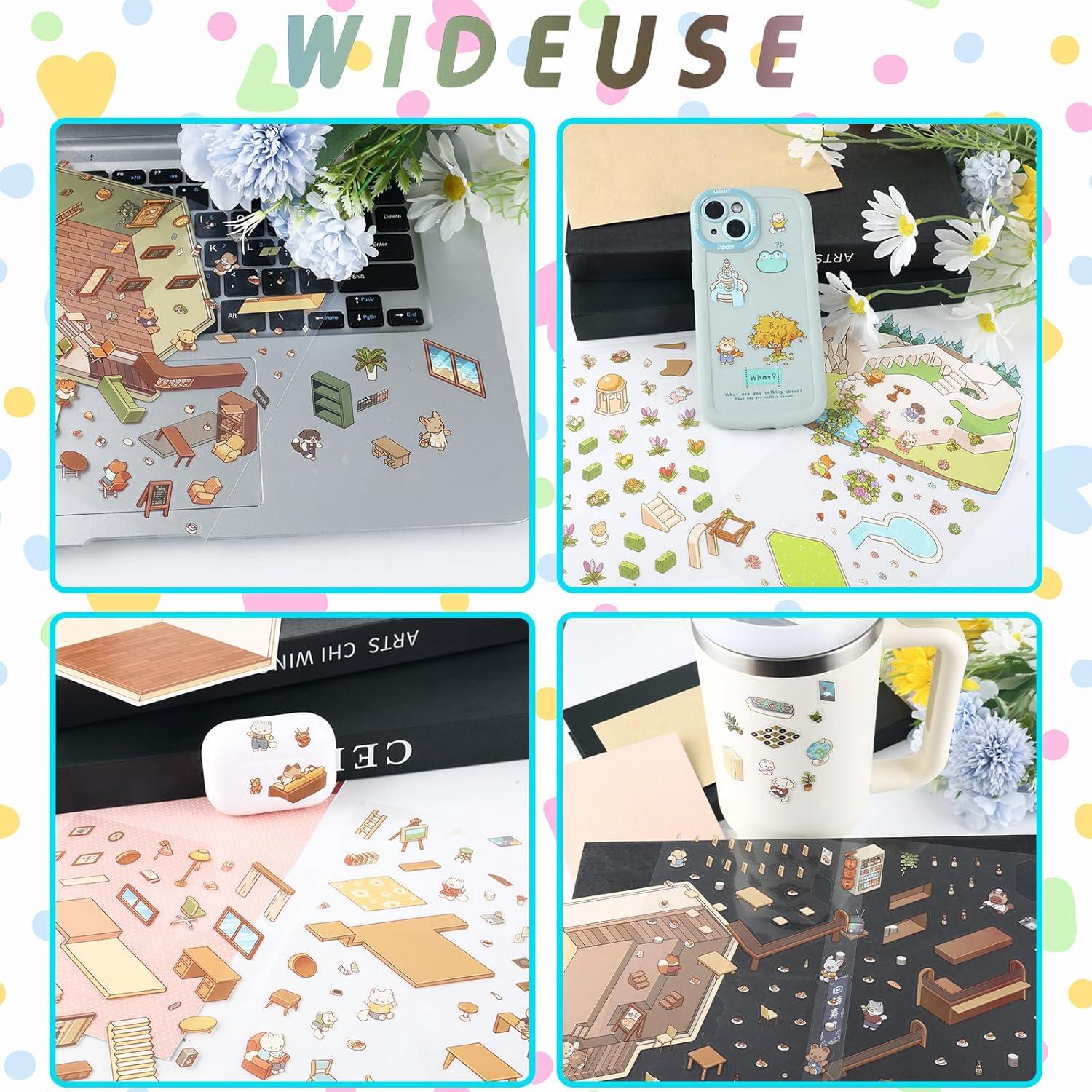 Set de 4 Pegatinas 3D ZLSPTK para Decoración DIY