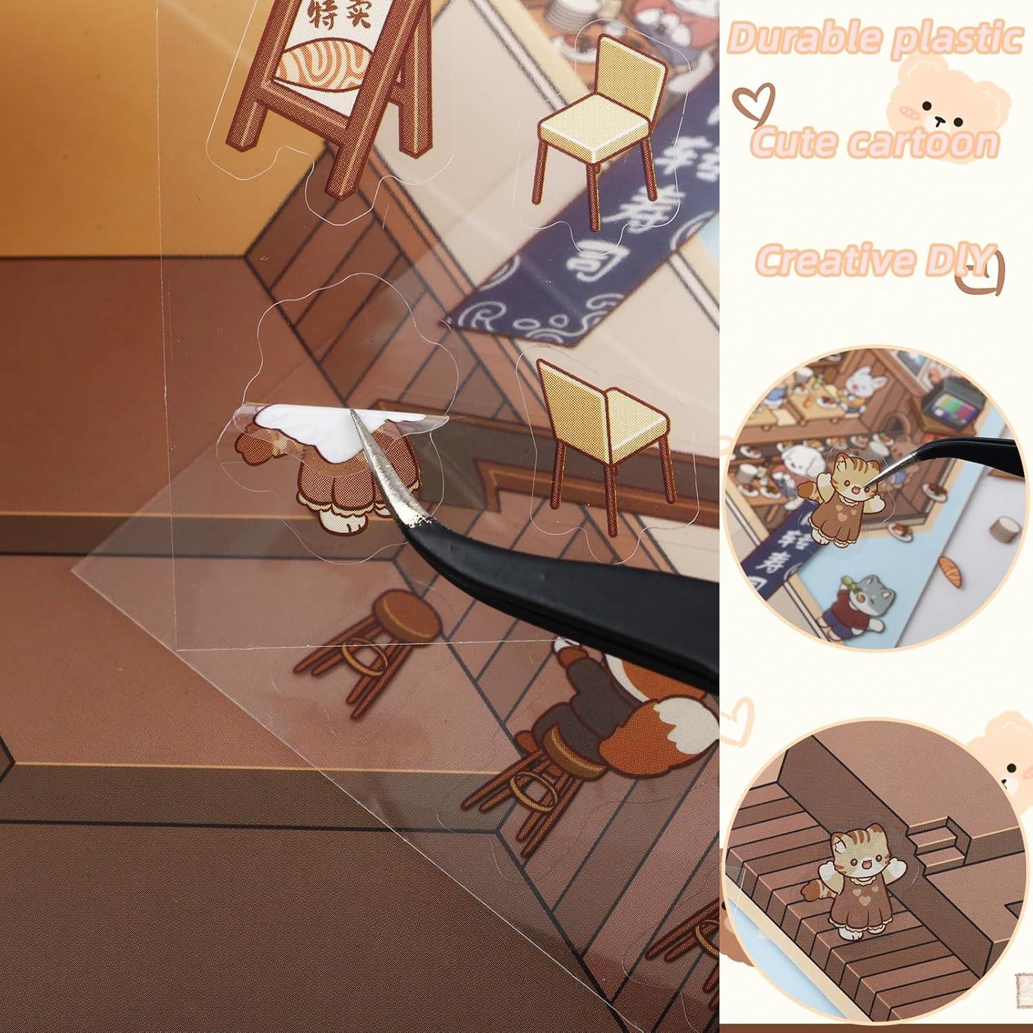 Set de 4 Pegatinas 3D ZLSPTK para Decoración DIY