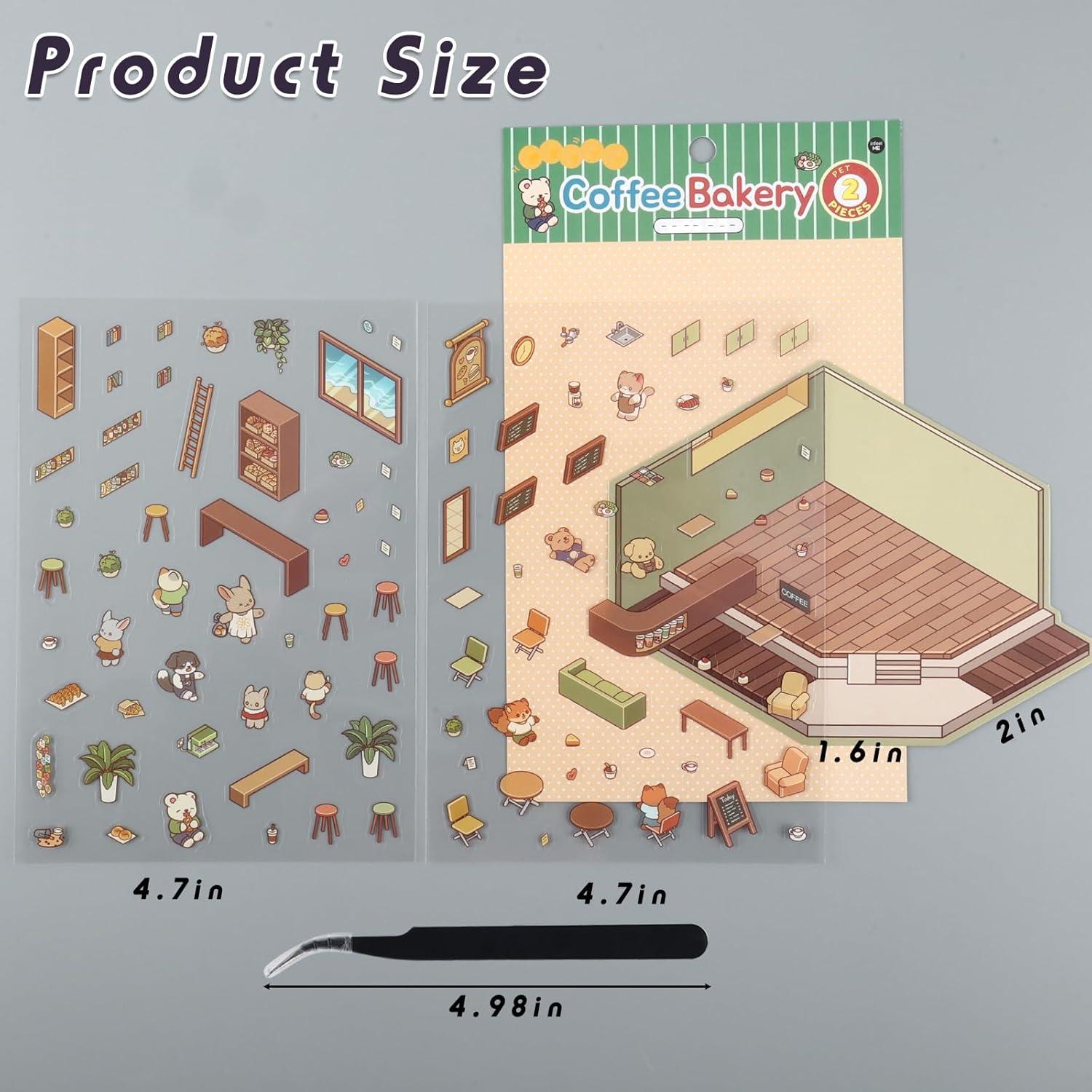 Set de 4 Pegatinas 3D ZLSPTK para Decoración DIY