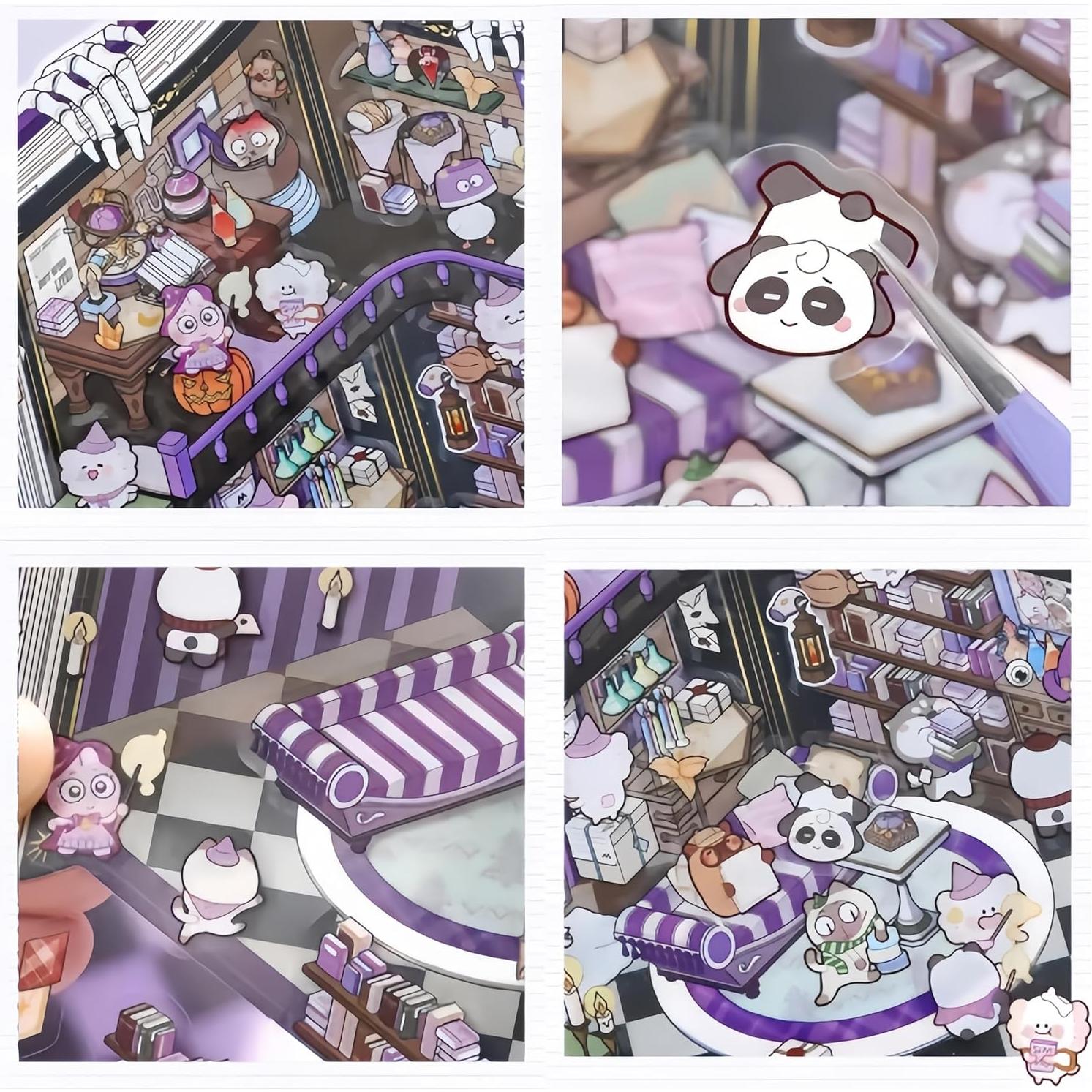 Pegatinas 3D DIY DSNJPZX - 5 Piezas Creativas para Escenas