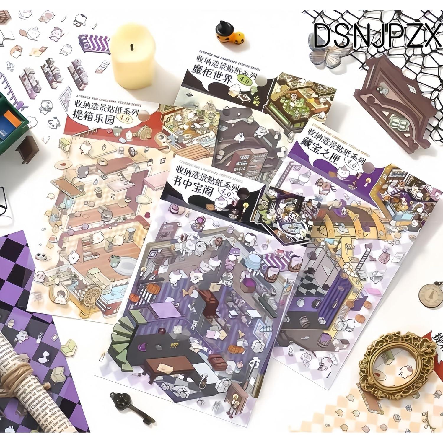 Pegatinas 3D DIY DSNJPZX - 5 Piezas Creativas para Escenas