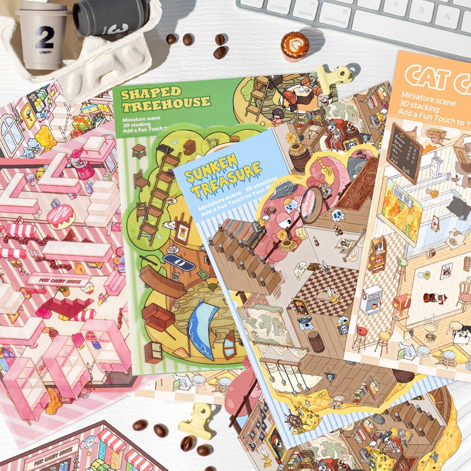 24 Conjuntos de Pegatinas 3D DAPUTOU para Manualidades y Terapia