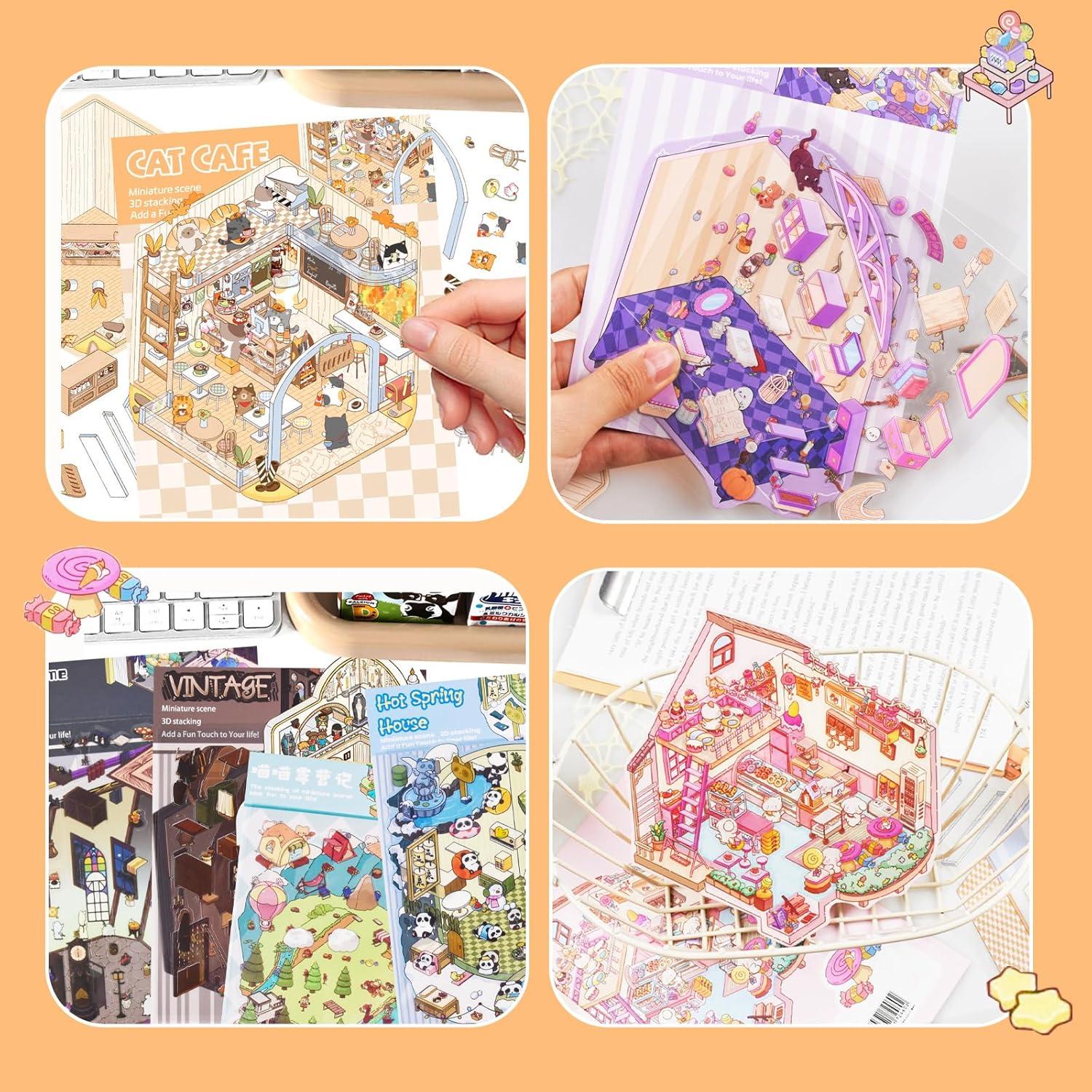 24 Conjuntos de Pegatinas 3D DAPUTOU para Manualidades y Terapia