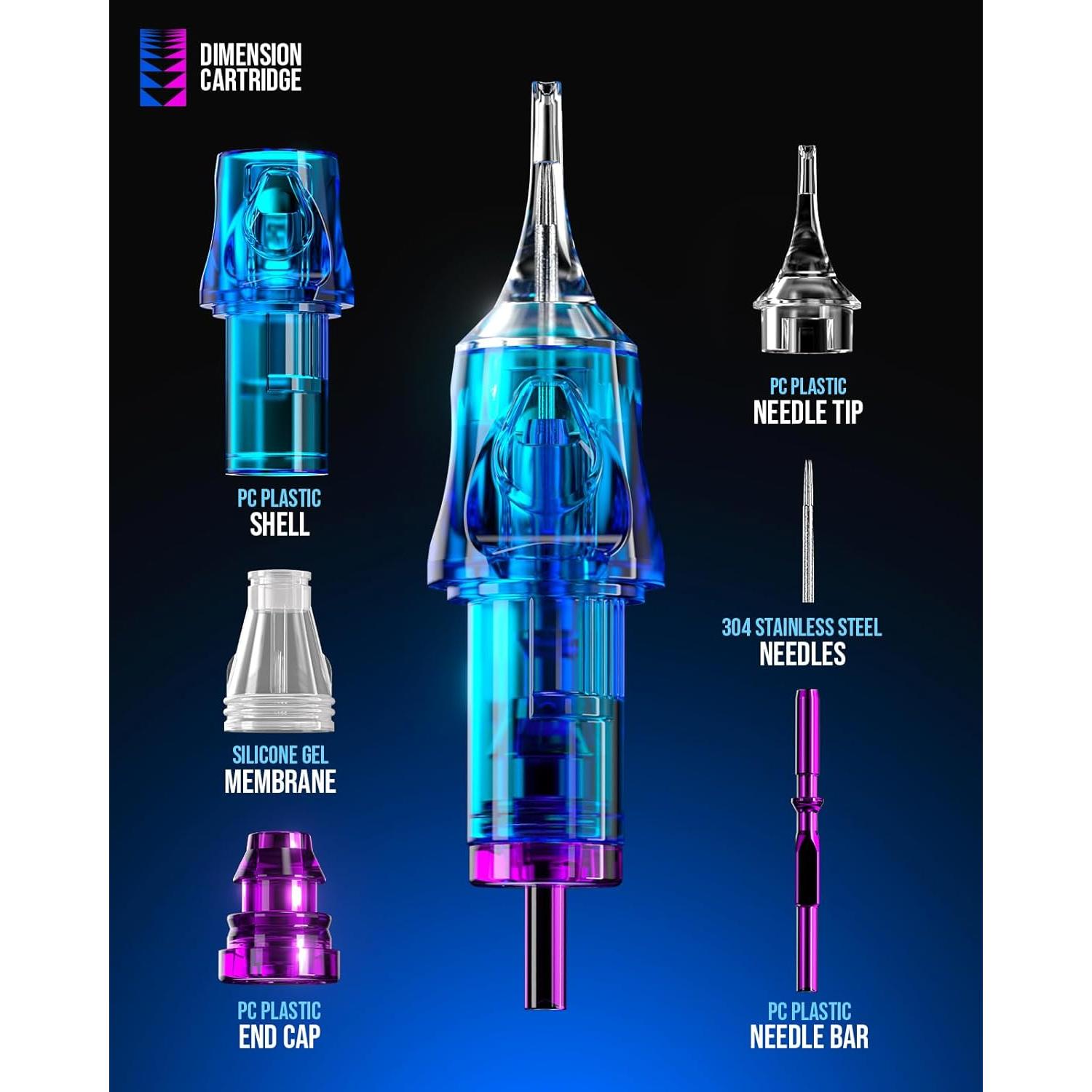 Agujas de Cartucho de Tatuaje CNC 30pcs Variadas Liner 3RL 5RL 7RL