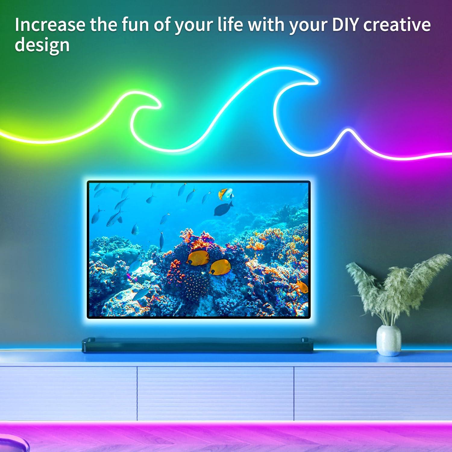 Tira LED Neón 100FT Segrass RGB con Control Remoto IP65