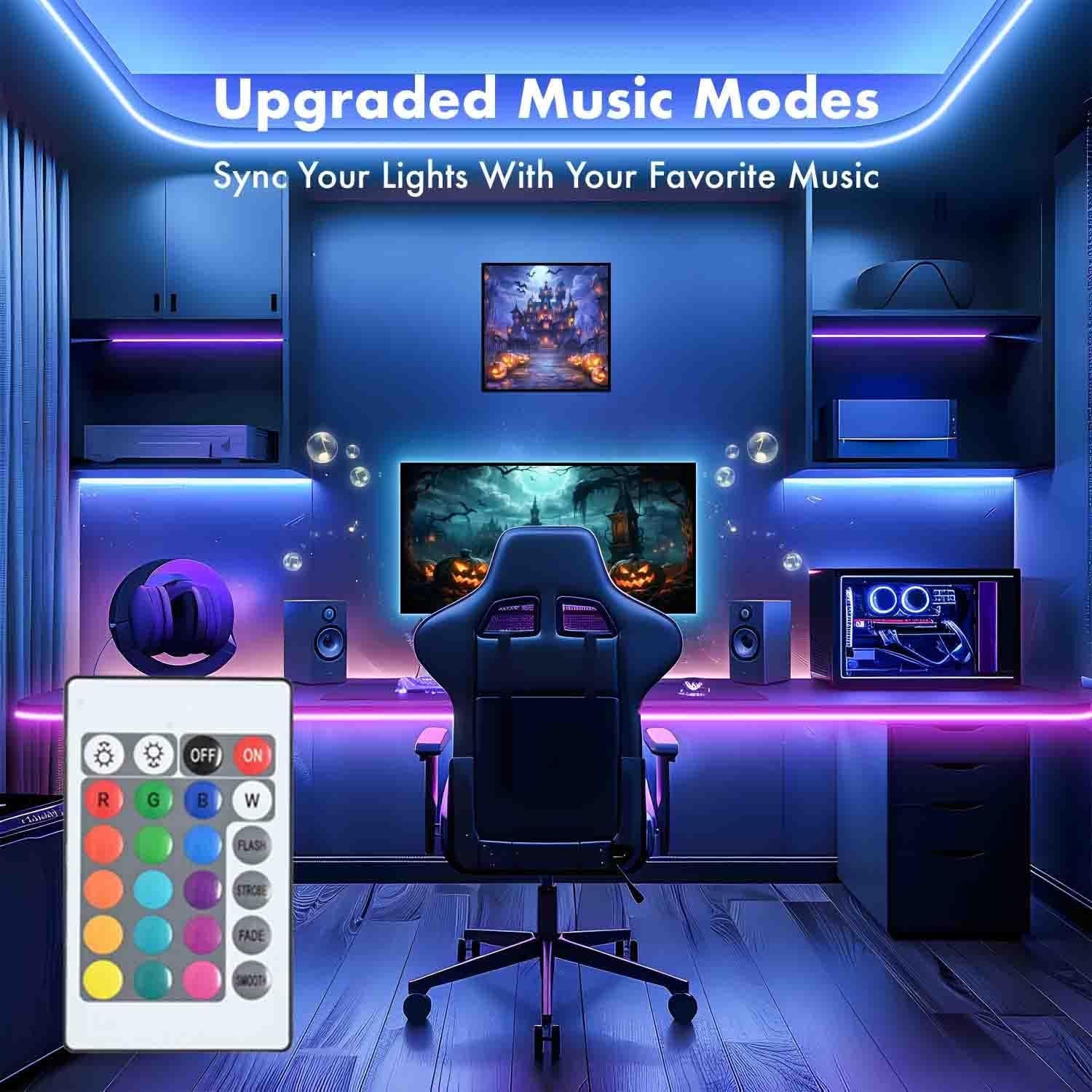 Tira LED RGB 5m TFZBA con Control Remoto y Sincronización de Música