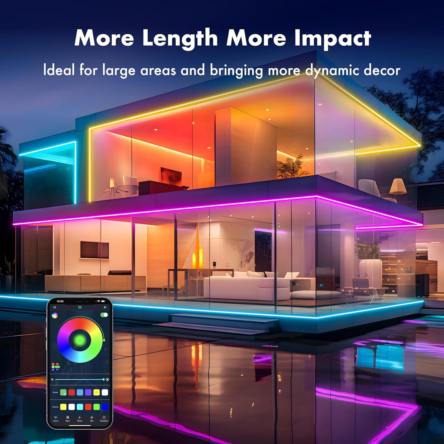 Tira LED RGB 5m TFZBA con Control Remoto y Sincronización de Música