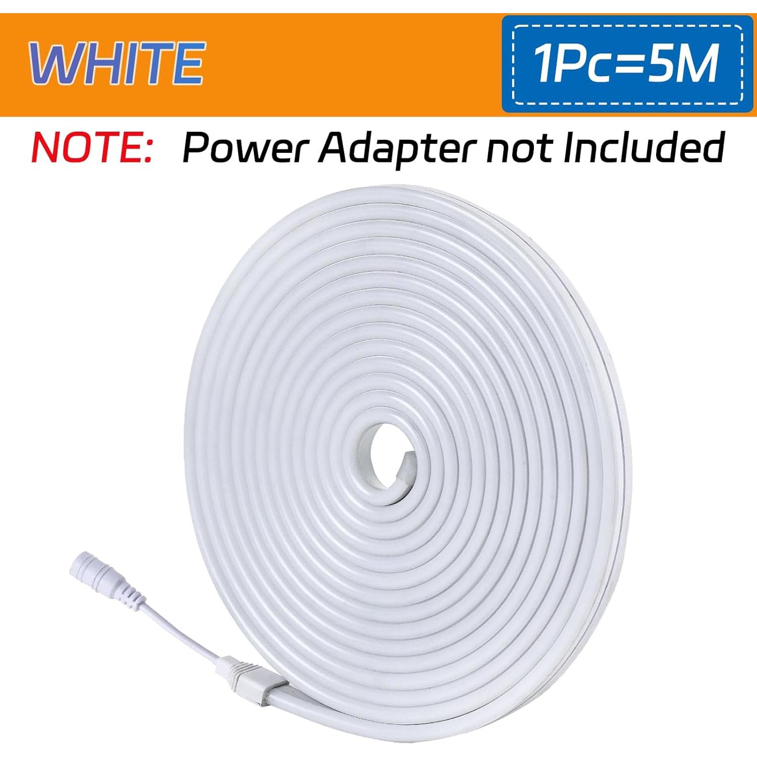 Tira de Luz LED Neón Blanca 5m 6500K Impermeable OWOFYDR