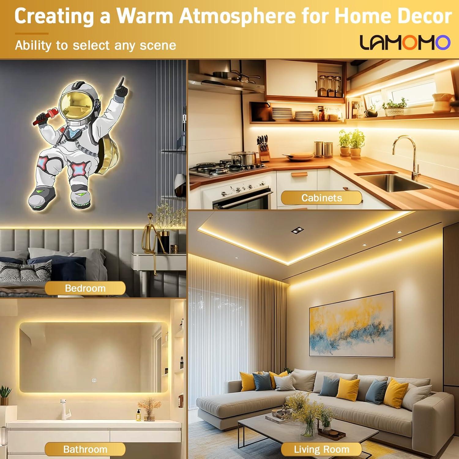 Tira LED Neón Lamomo 5m 3000K Regulable Impermeable