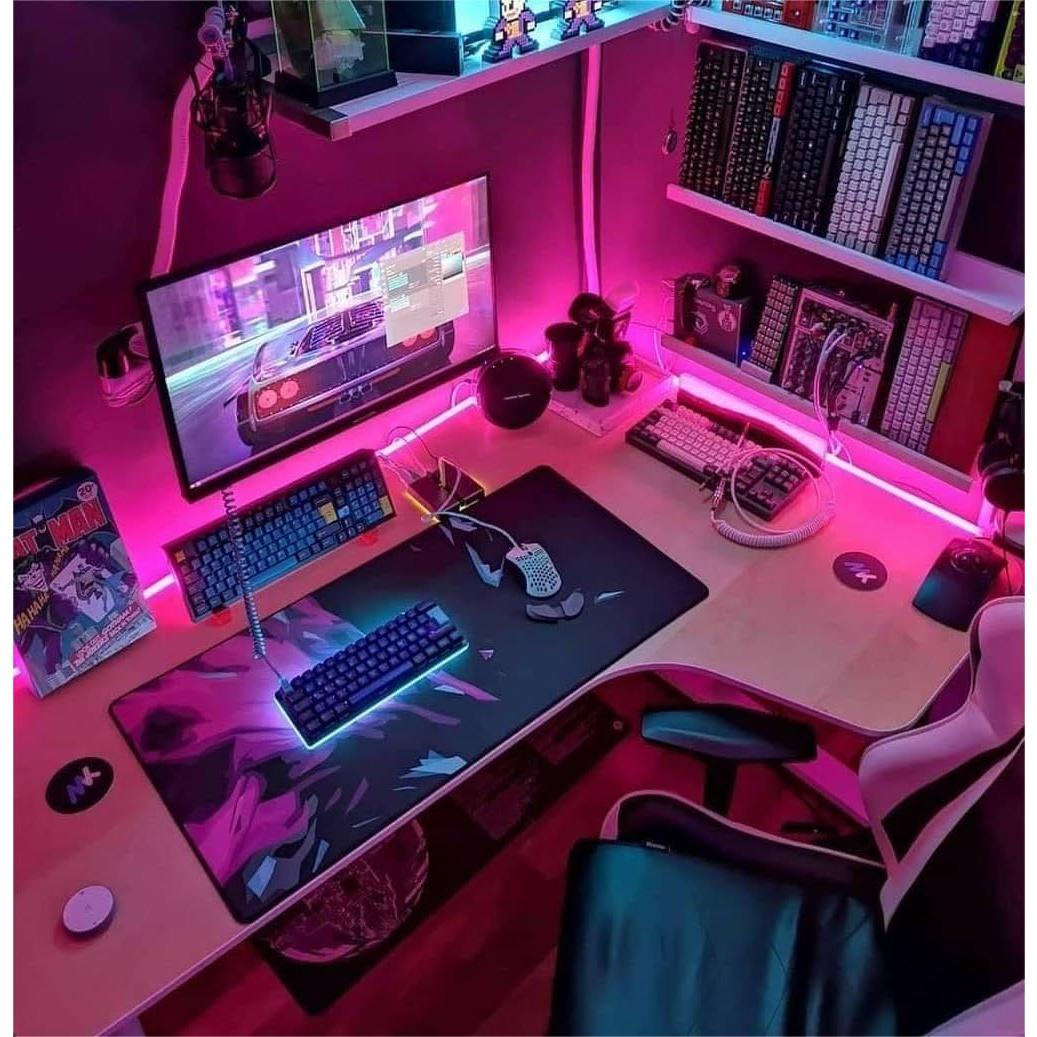 Tira LED Rosa 12V 5m iNextStation, Impermeable y Regulable