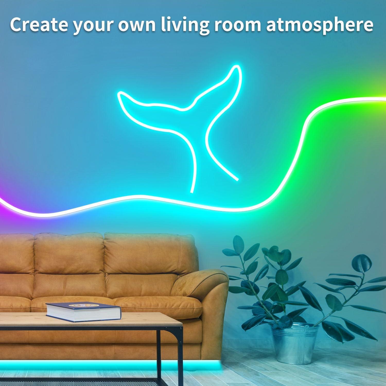 Luces de tira LED de neón RGB 50 pies Vimeepro IP65