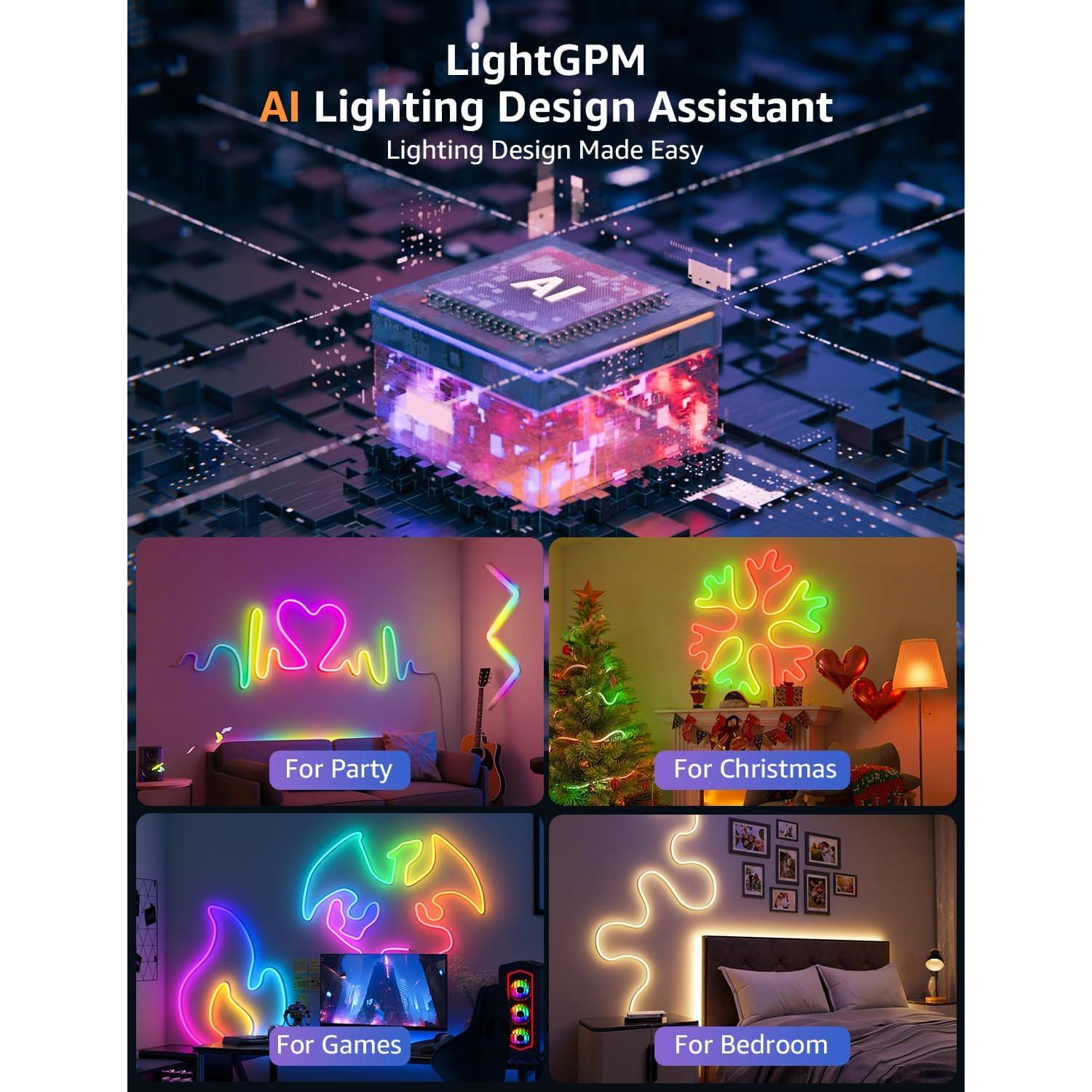 Luces de Cuerda RGB Inteligentes Lepro N1-AI 3m Control App