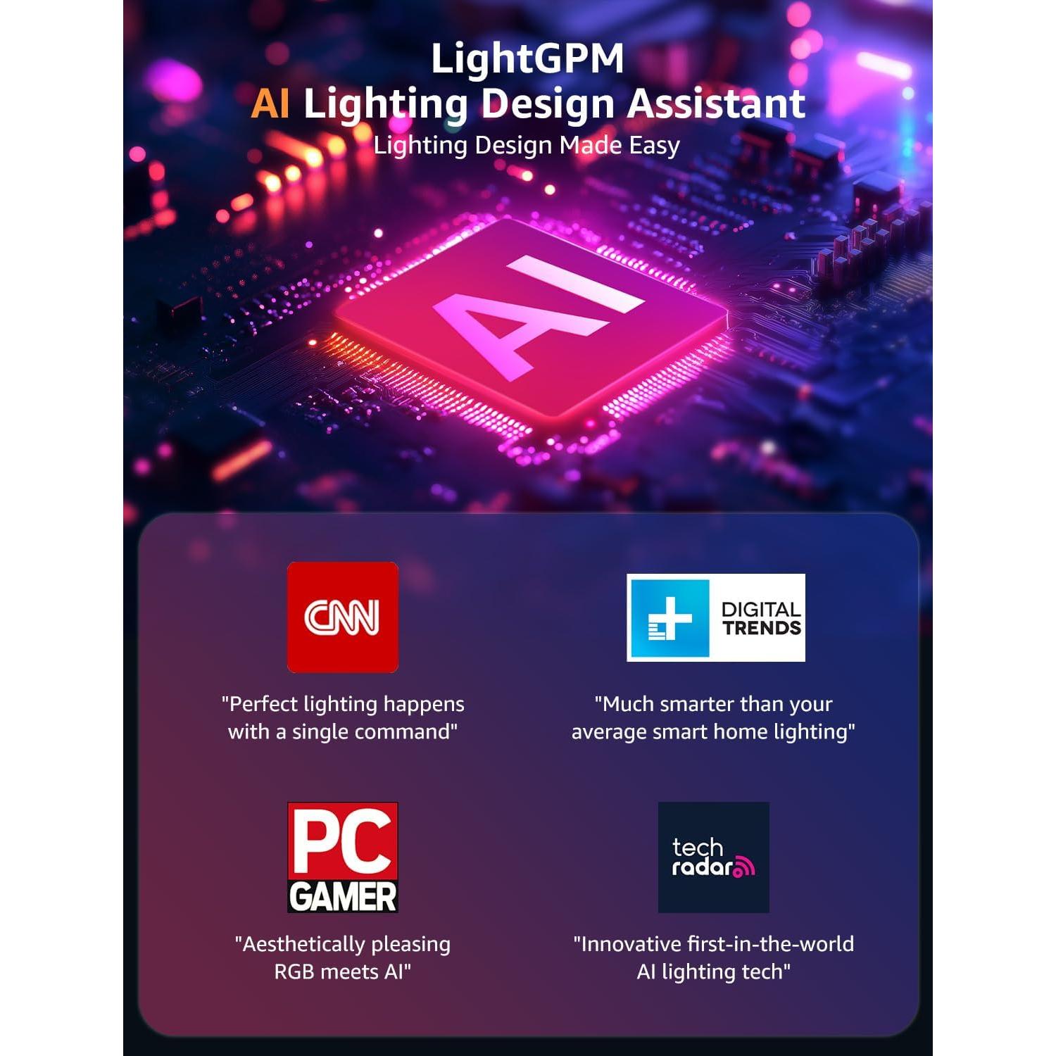 Luces de Cuerda RGB Inteligentes Lepro N1-AI 3m Control App