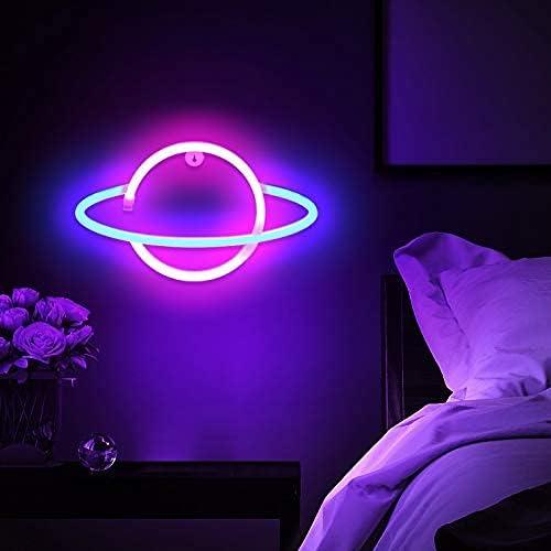 Luz Neon Planeta Saturno Lumoonosity 17.5x30cm USB