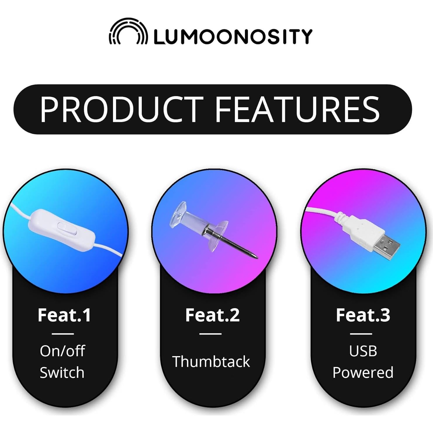 Luz Neon Planeta Saturno Lumoonosity 17.5x30cm USB