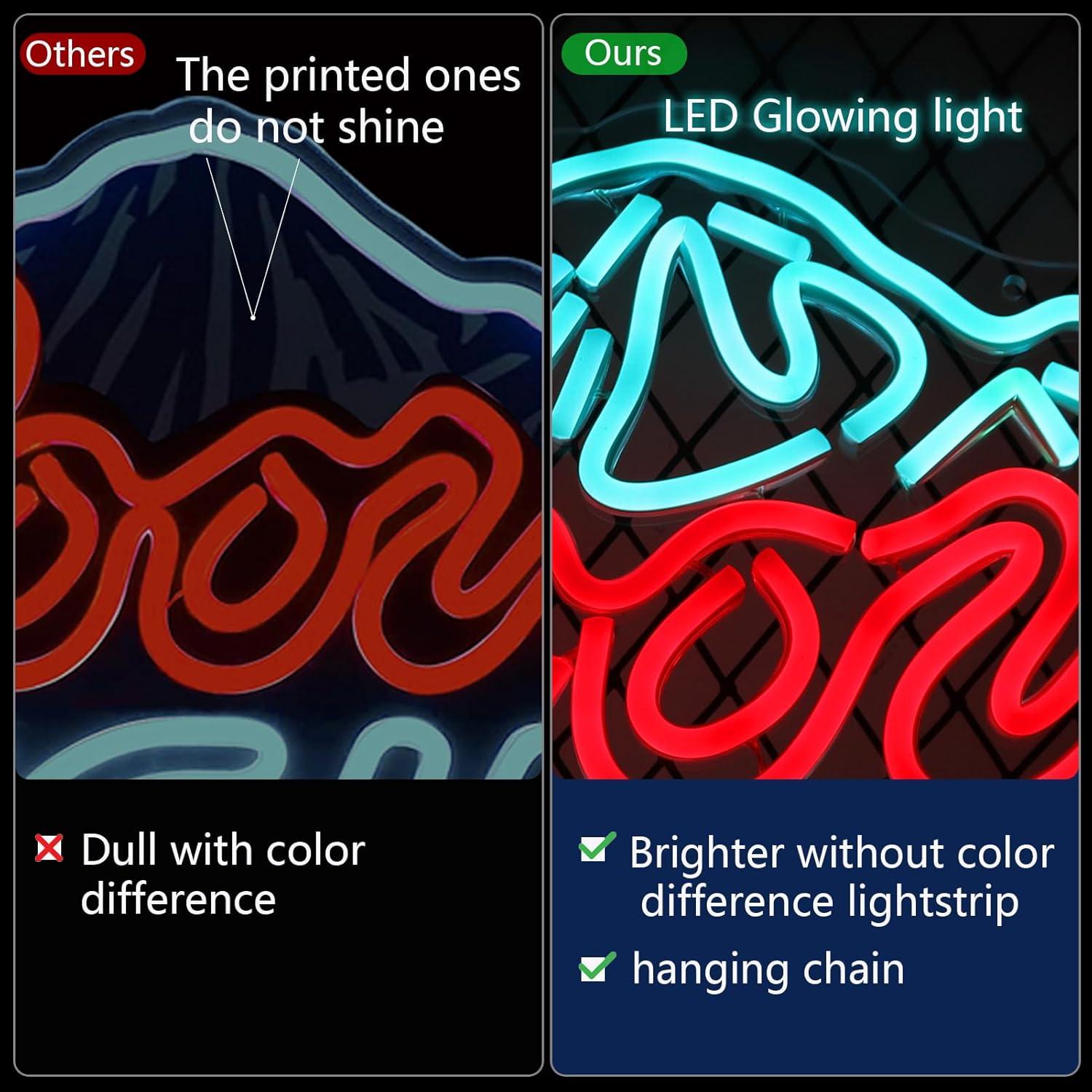 Cartel de Neón LED JFLLamp LUZ 43x28 cm Ajustable USB