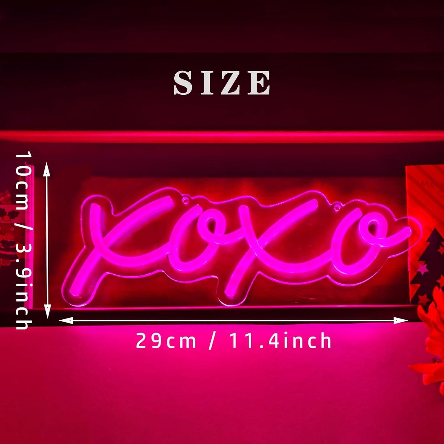 Letrero de Luz de Neón LED Ulalaza XOXO 13x30cm USB