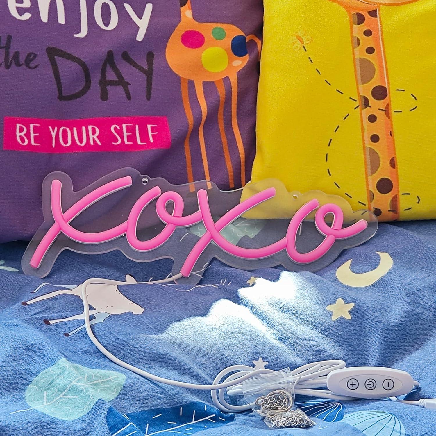 Letrero de Luz de Neón LED Ulalaza XOXO 13x30cm USB