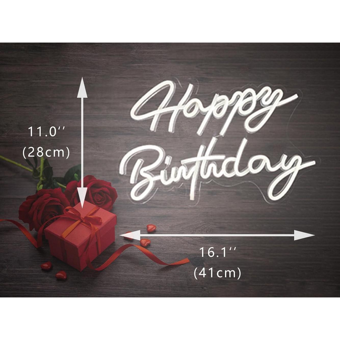 Luz Neon LED Ulalaza Feliz Cumpleaños 40x15cm USB Decoración